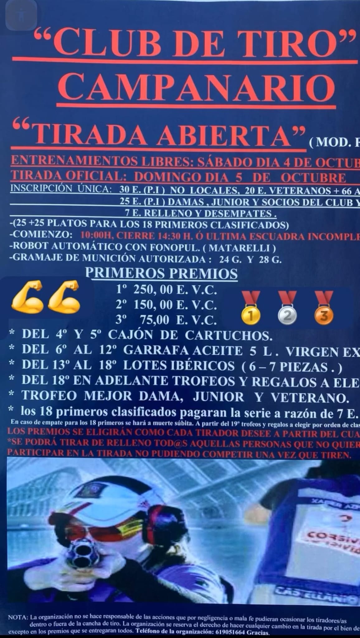 Tirada al Plato ROBOT en el Club de Tiro Campanario (Badajoz).