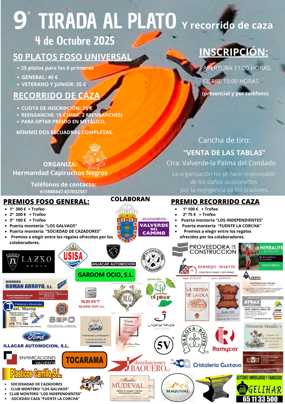 9ª Tirada al Plato F.U. en el Campo de Tiro Venta de las Tablas en Valverde del Camino (Huelva).
