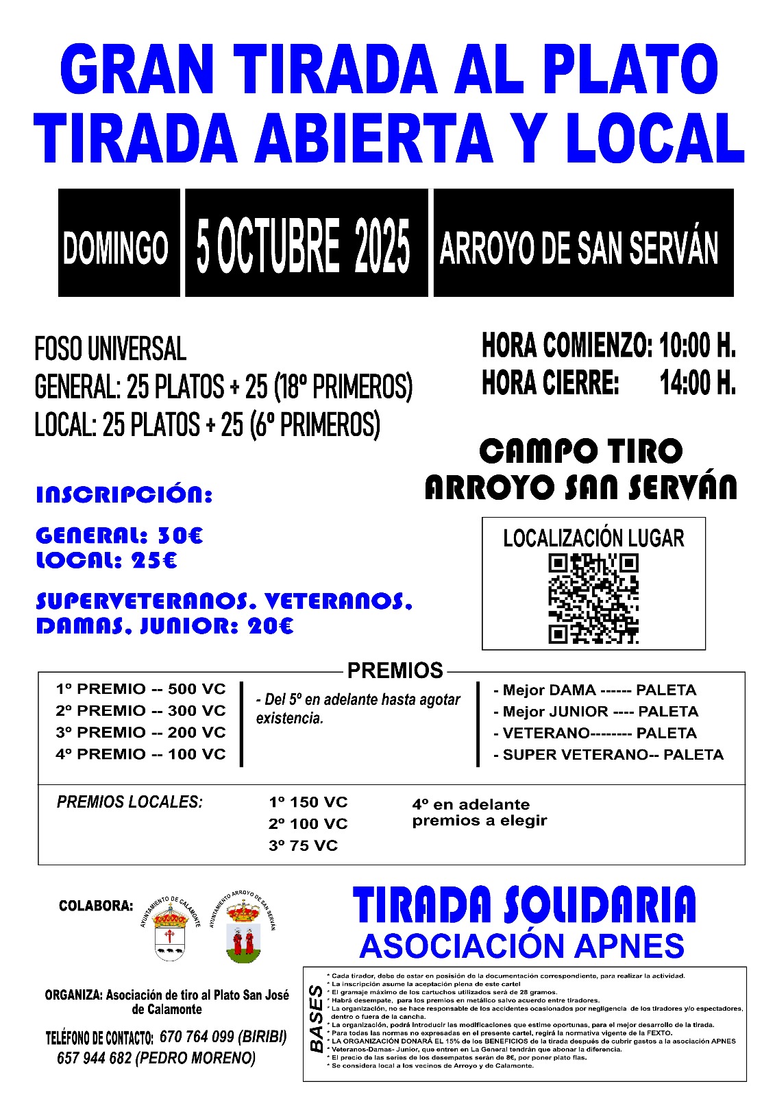 Gran Tirada al Plato F.U. en Arroyo de San Serván (Badajoz).