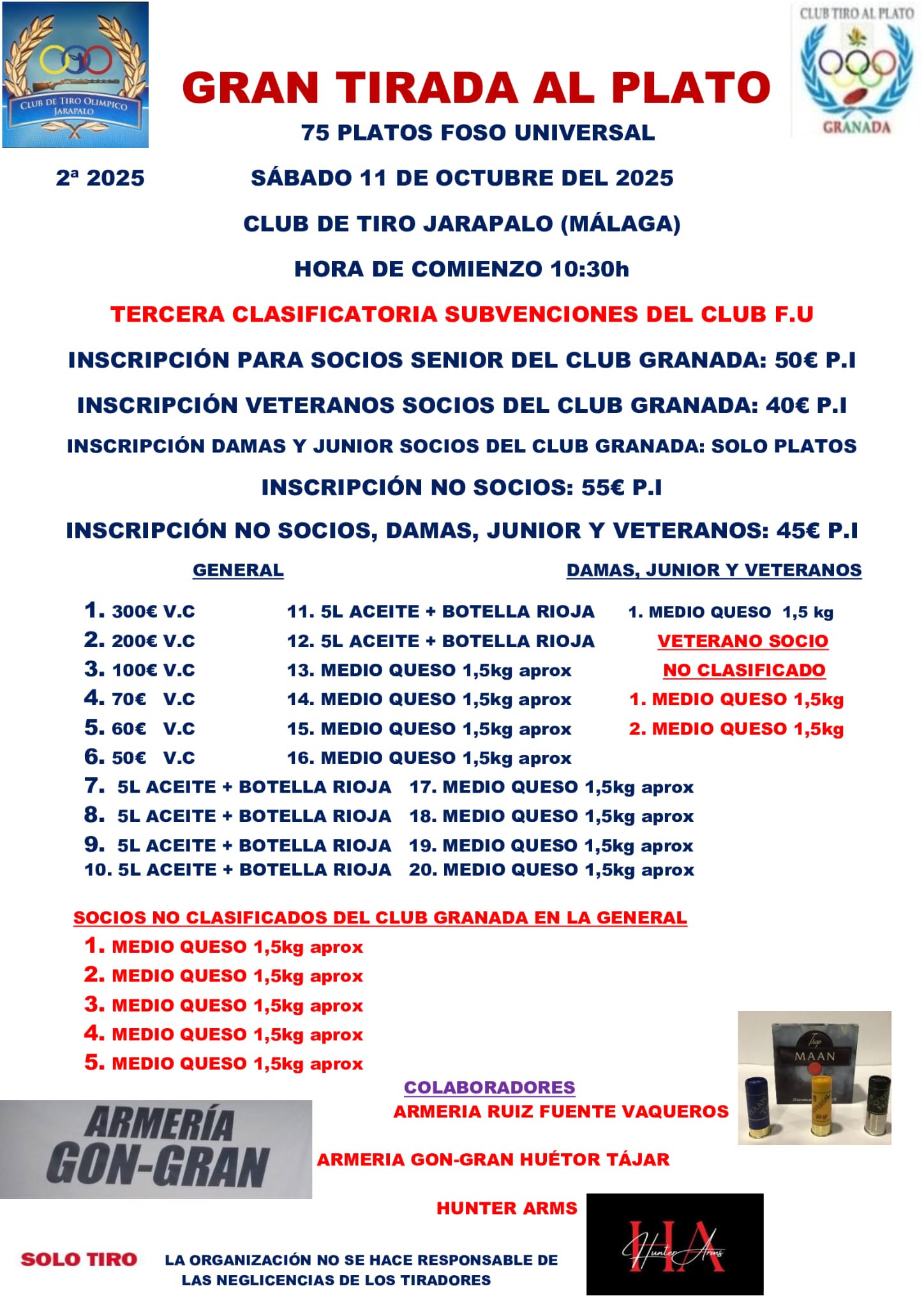 Gran Tirada al Plato F.U. en el Club de Tiro de Jarapalo (Málaga).