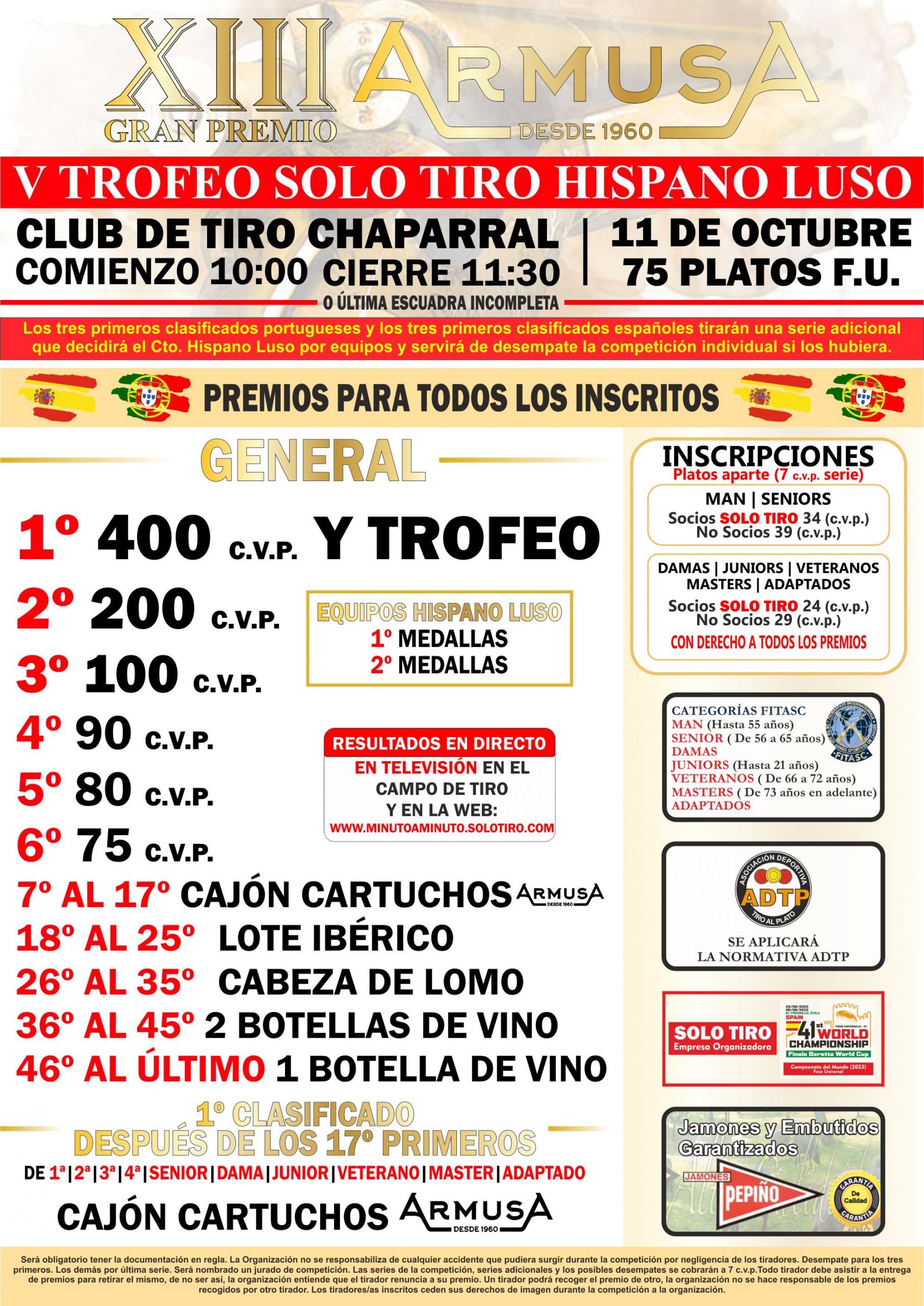 Gran Premio ARMUSA | V Trofeo SOLO TIRO HISPANO LUSO F.U. en Trujillanos, Badajoz.