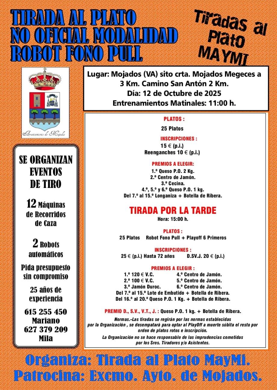 Tirada al Plato ROBOT en Mojados (Valladolid).