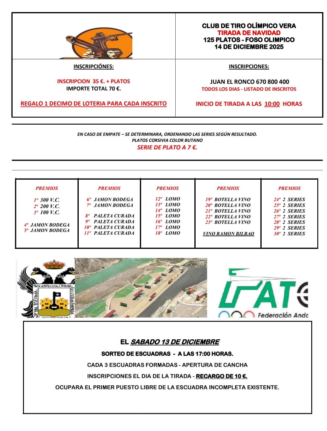 Tirada de Navidad F.O. en el Campo de Tiro de Vera (Almería).