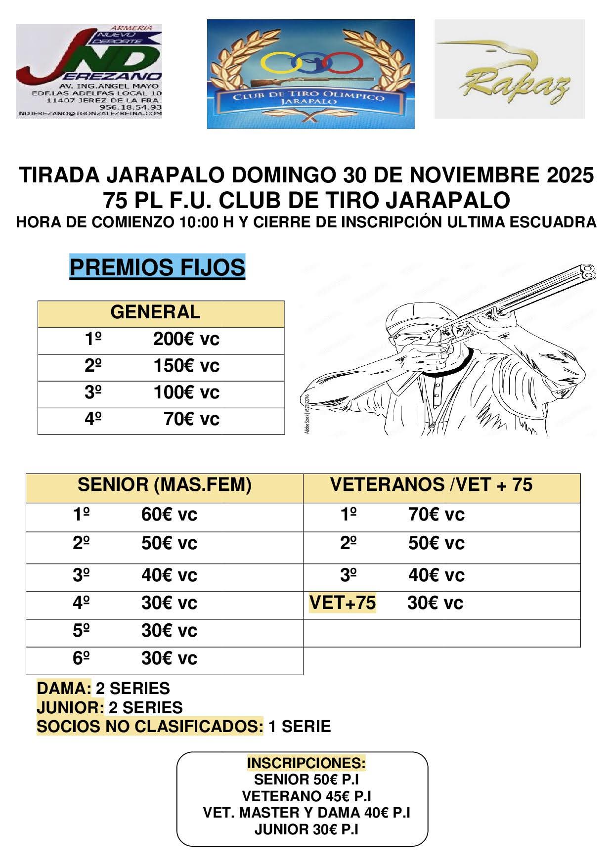 Tirada al Plato F.U. en el Club de Tiro Jarapalo (Málaga).