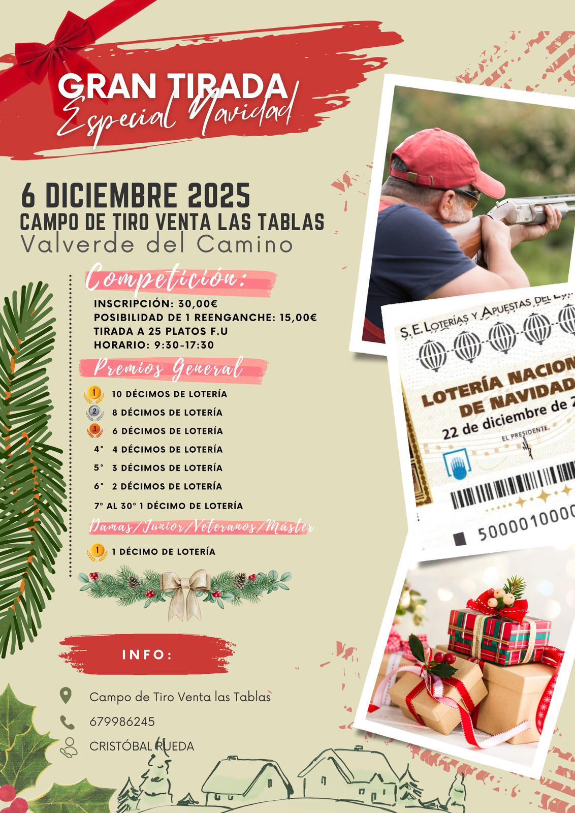 Gran Tirada de Navidad F.U. en el Campo de Tiro Venta las Tablas en Valverde del Camino (Huelva).