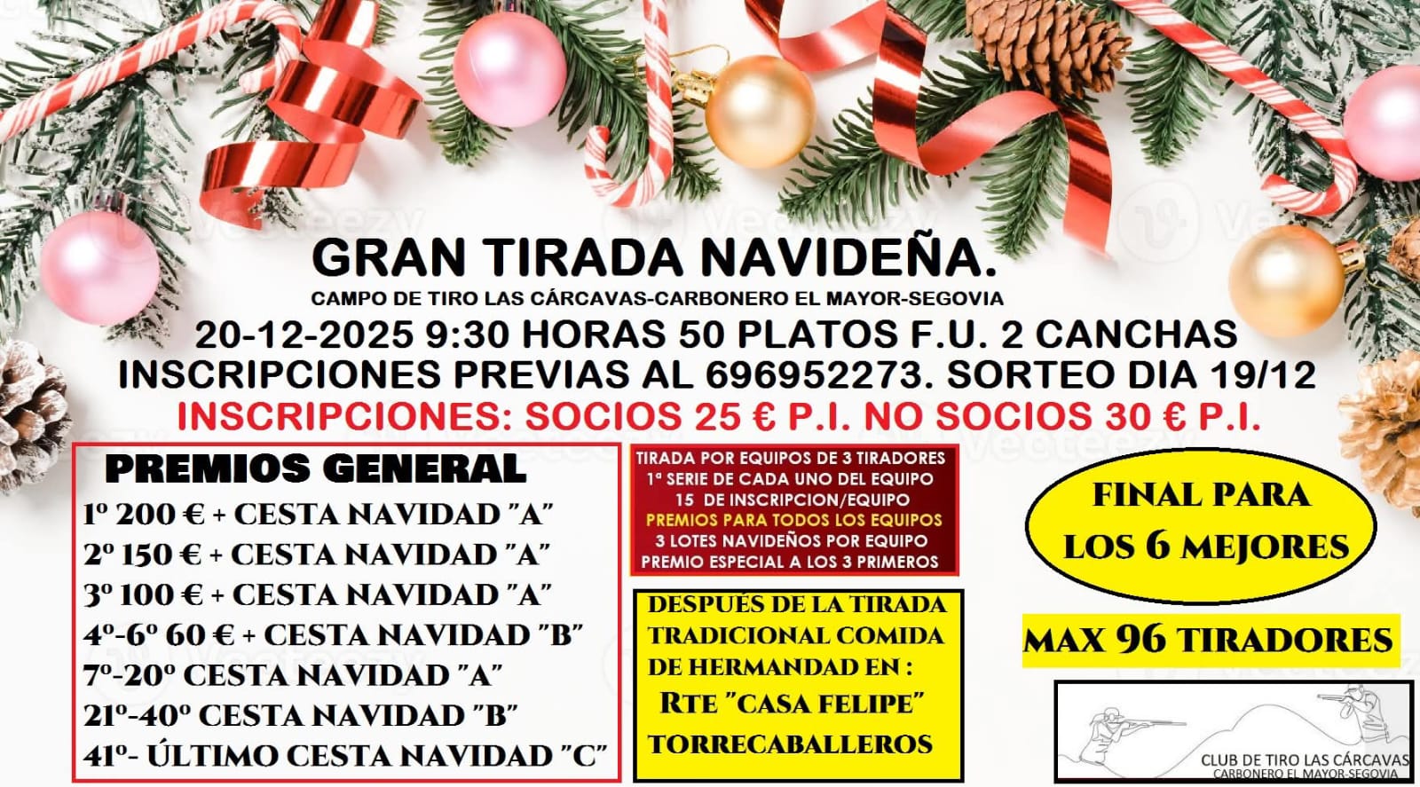 Gran Tirada Navideña F.U. en el Campo de Tiro Las Carcavas en Carbonero el Mayor (Segovia).