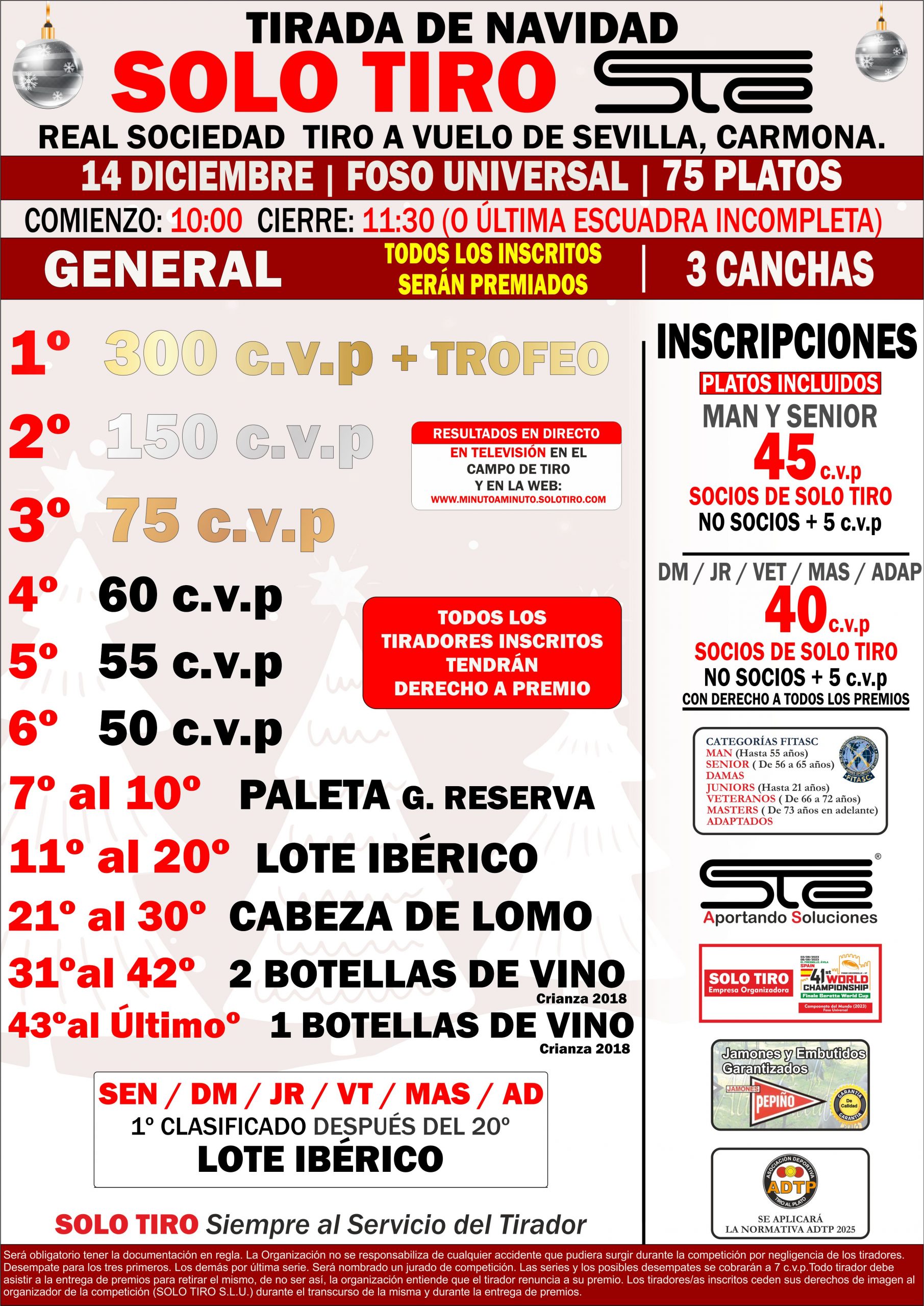 Tirada de Navidad SOLO TIRO en Carmona, Sevilla.