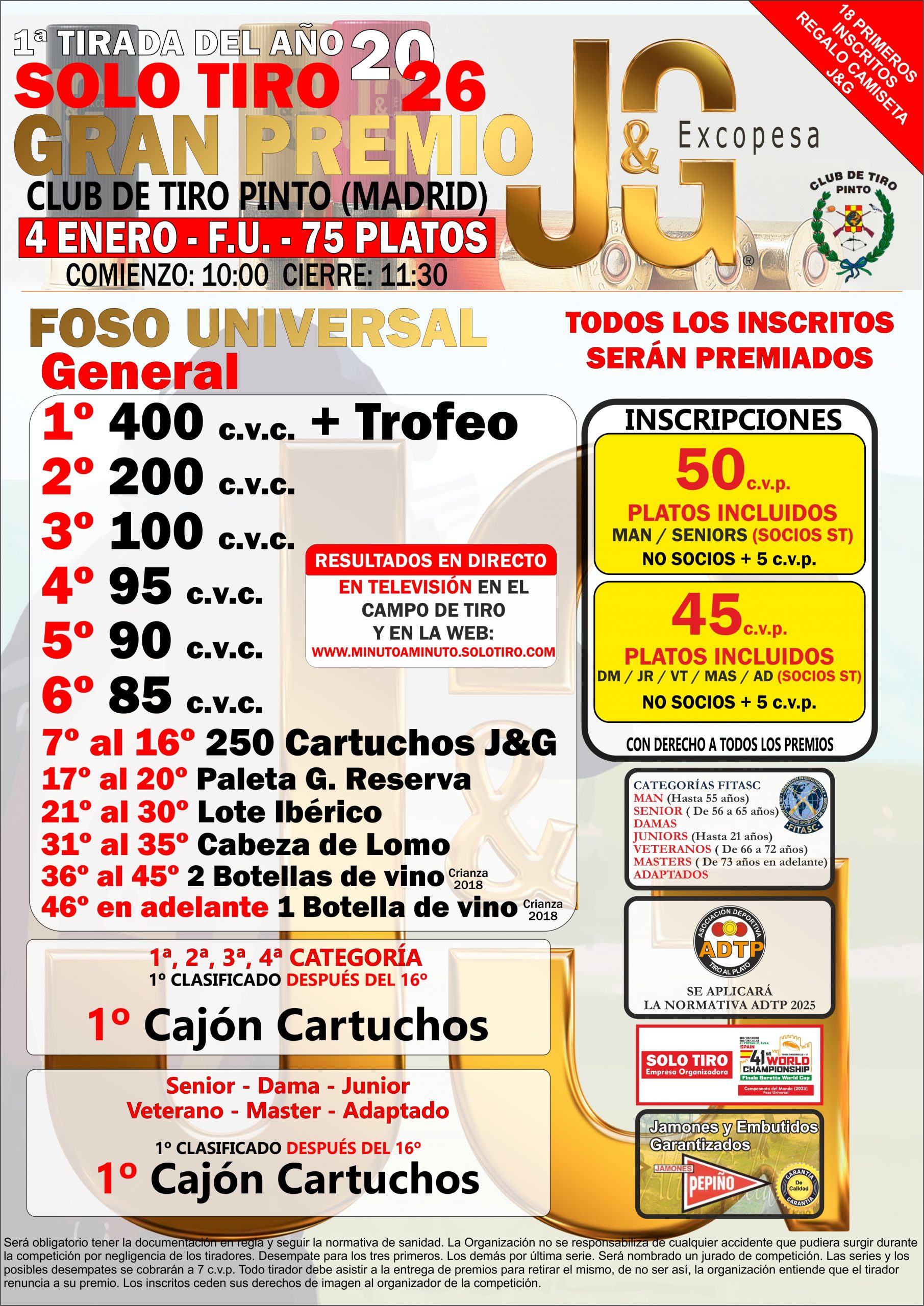 Gran Premio J&G – SOLO TIRO 1ª Tirada del año F.U. en Pinto, Madrid.