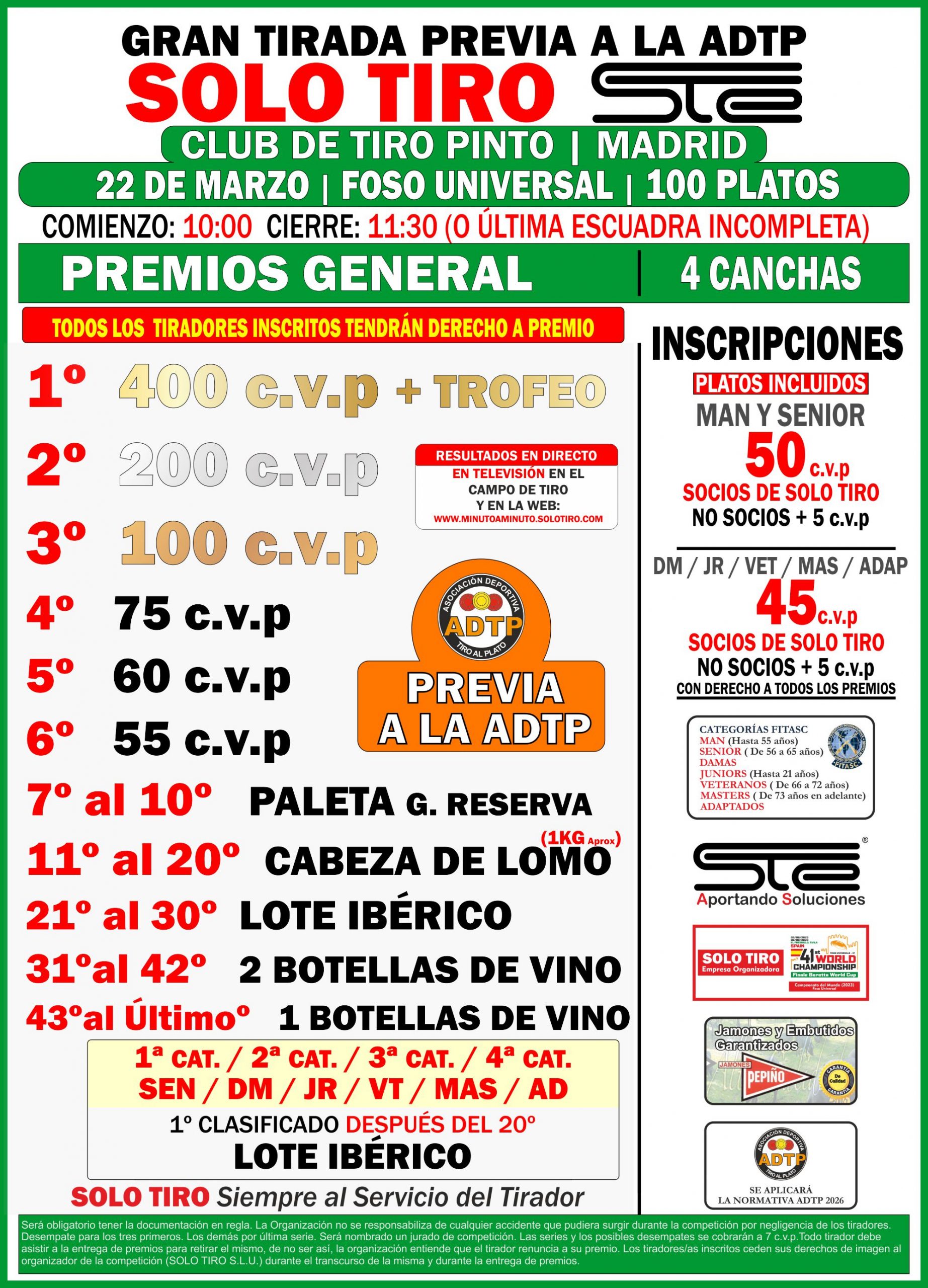 Gran Tirada SOLO TIRO Previa a la ADTP F.U. en Pinto, Madrid.