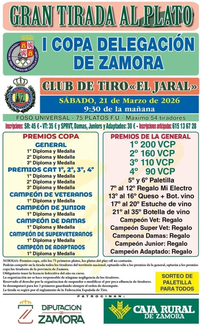 I Copa Delegación de Zamora F.U. en el Club de Tiro El Jaral en Benavente (Zamora).