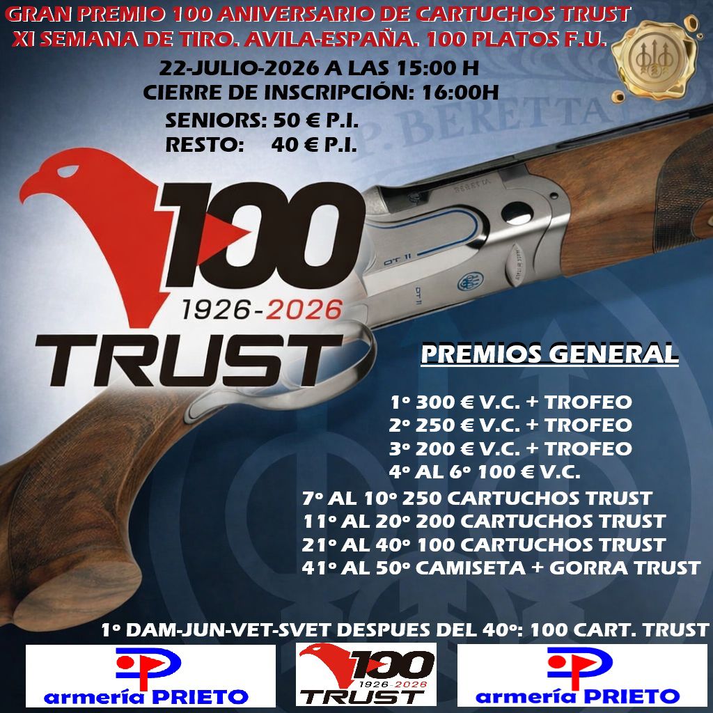 Gran Premio 100 Aniversario Cartuchos Trust en el Campo de Tiro El Fresnillo (Ávila).