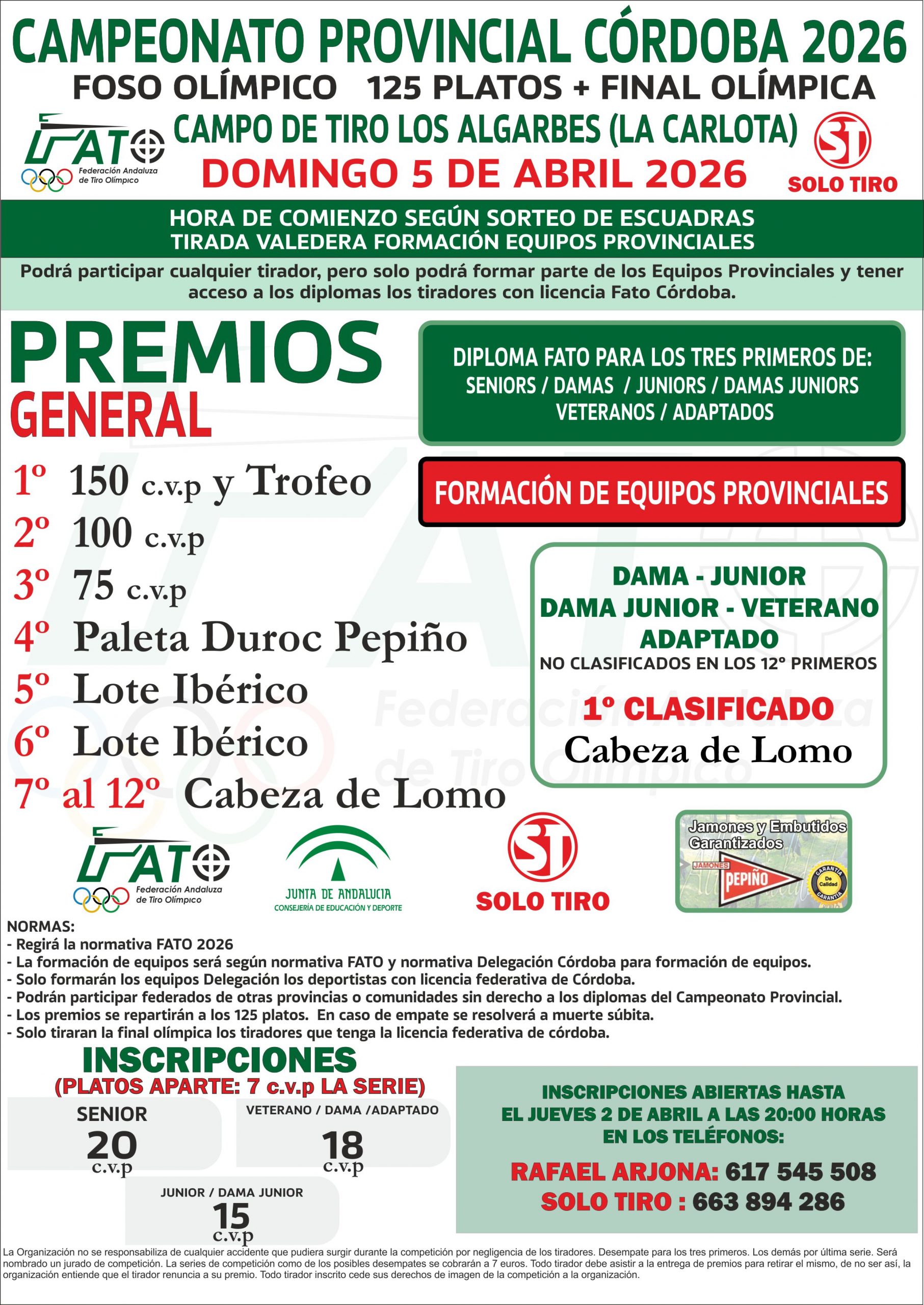 Campeonato Provincial de Córdoba Foso Olímpico en La Carlota.