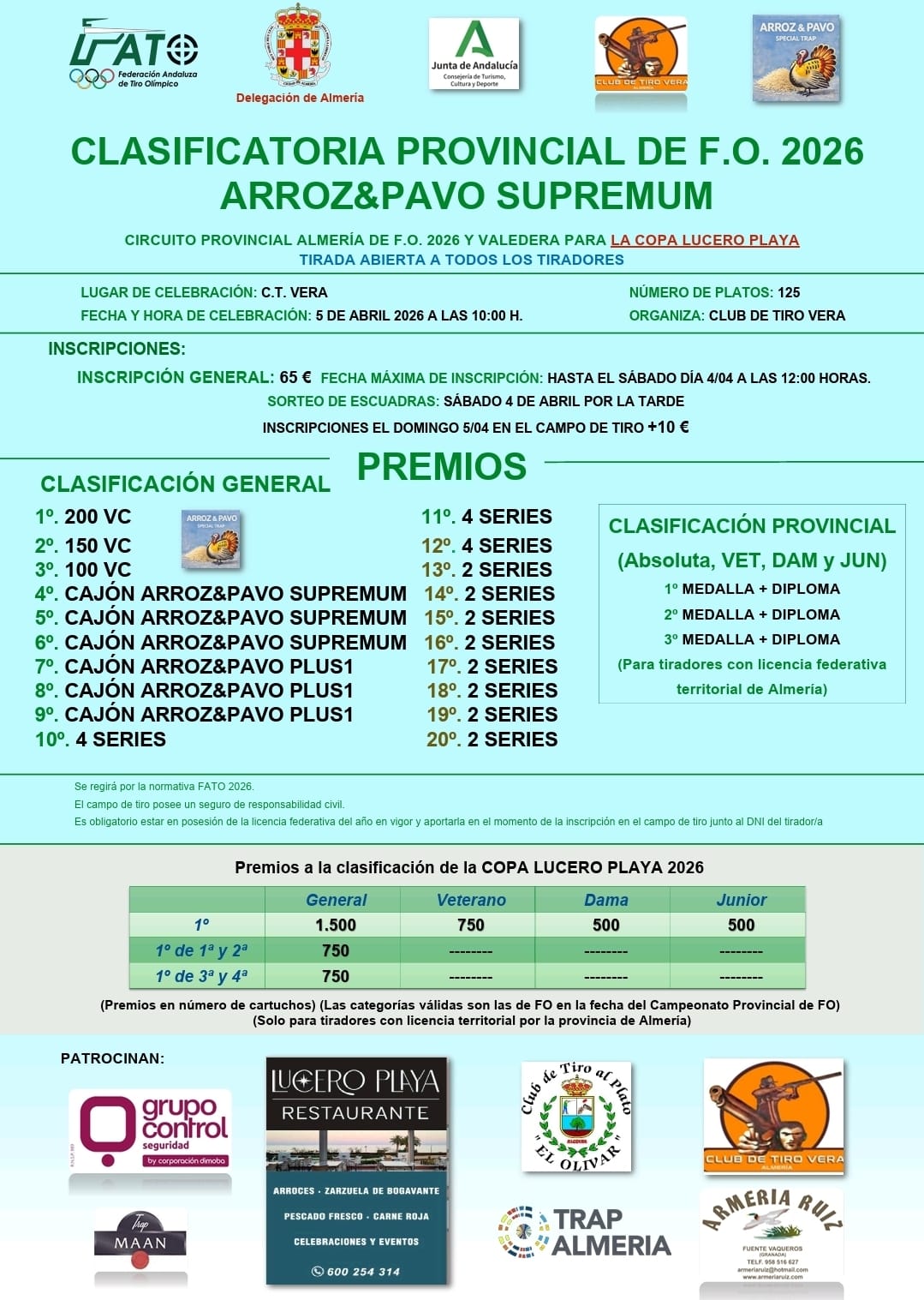 Clasificatoria Provincial F.O. en el Campo de Tiro de Vera (Almería).