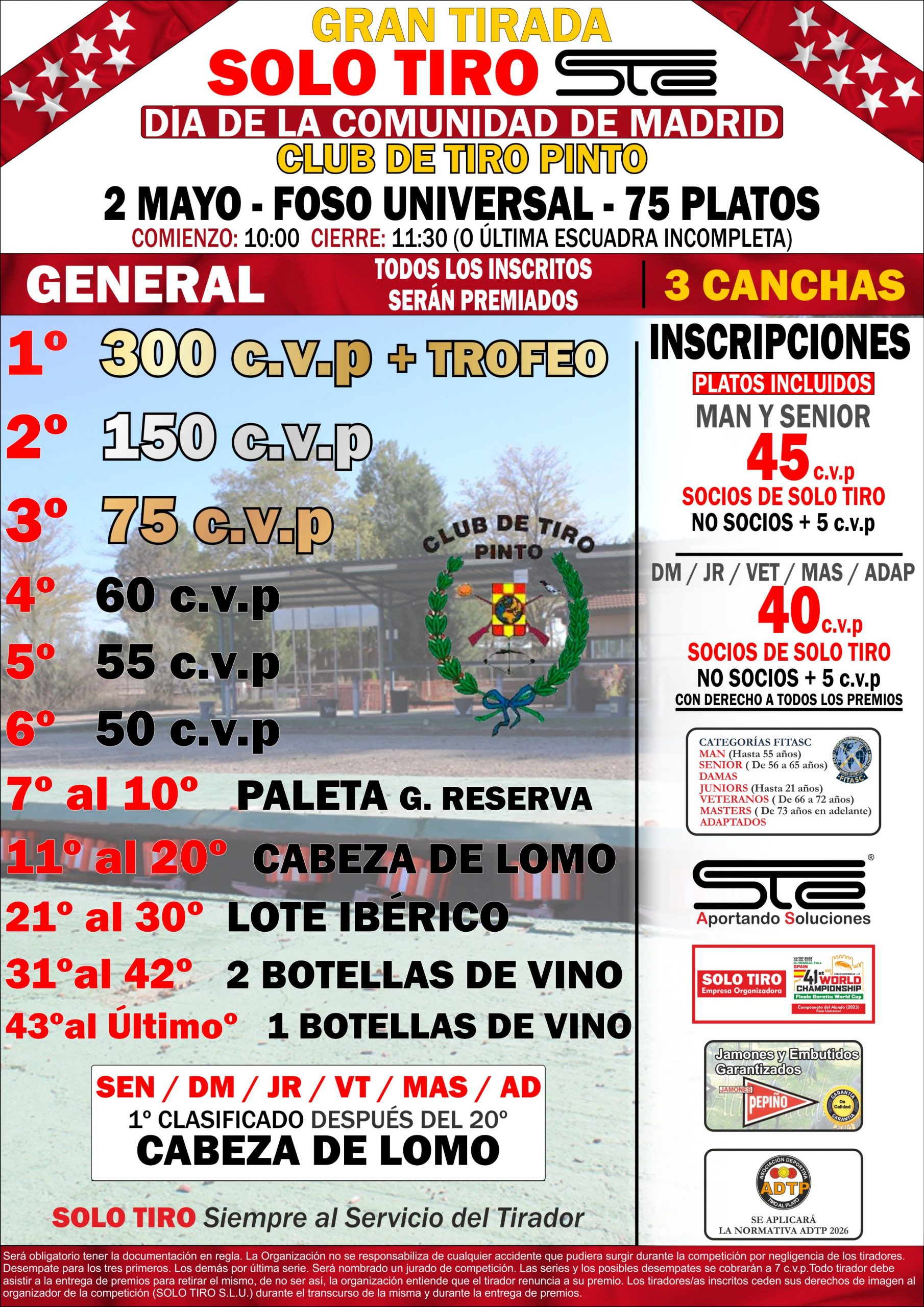 Gran Tirada SOLO TIRO Día de la Comunidad de Madrid F.U. en Pinto.