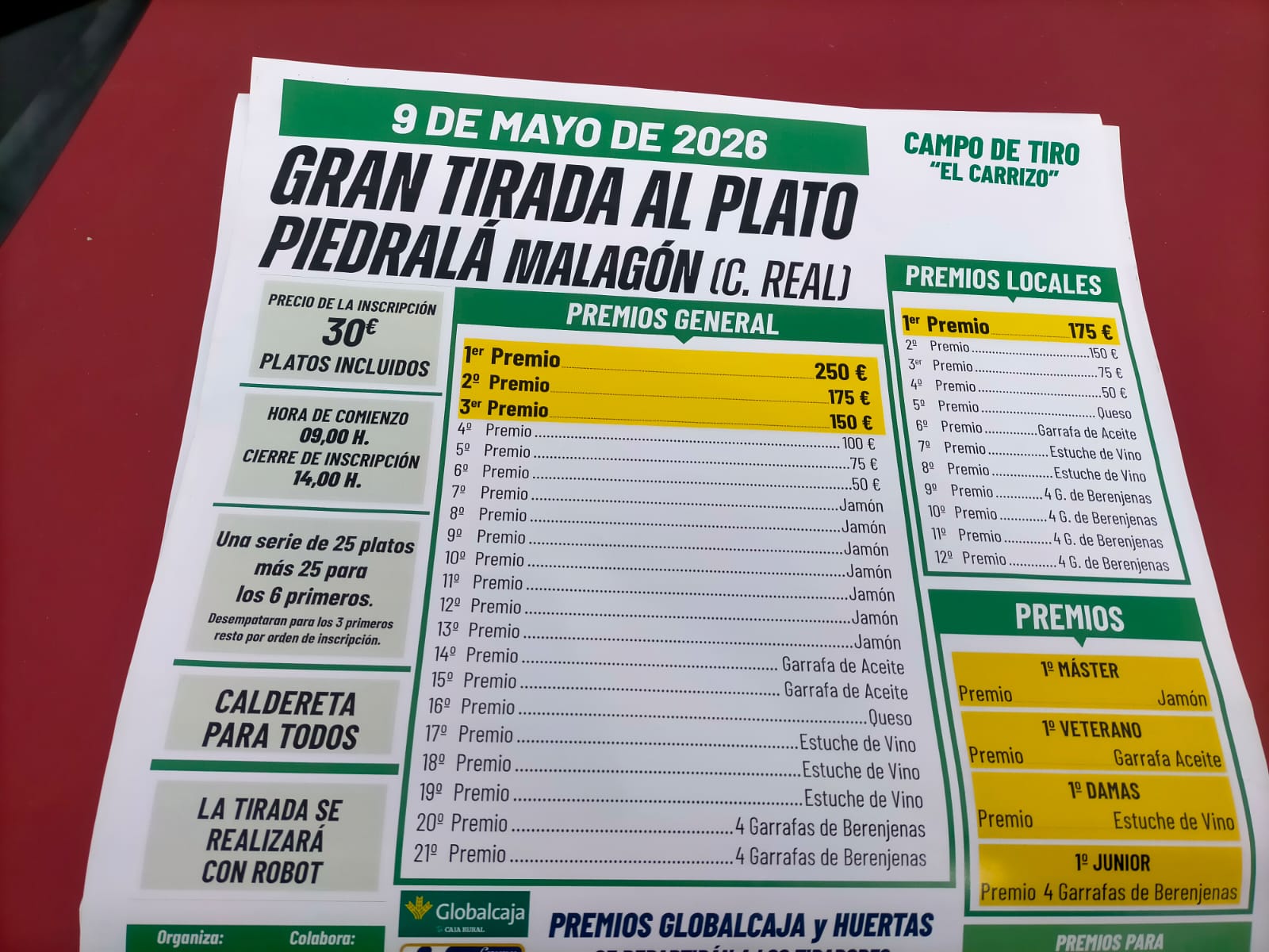 Gran Tirada al Plato ROBOT en Piedralá – Malagón (Ciudad Real).