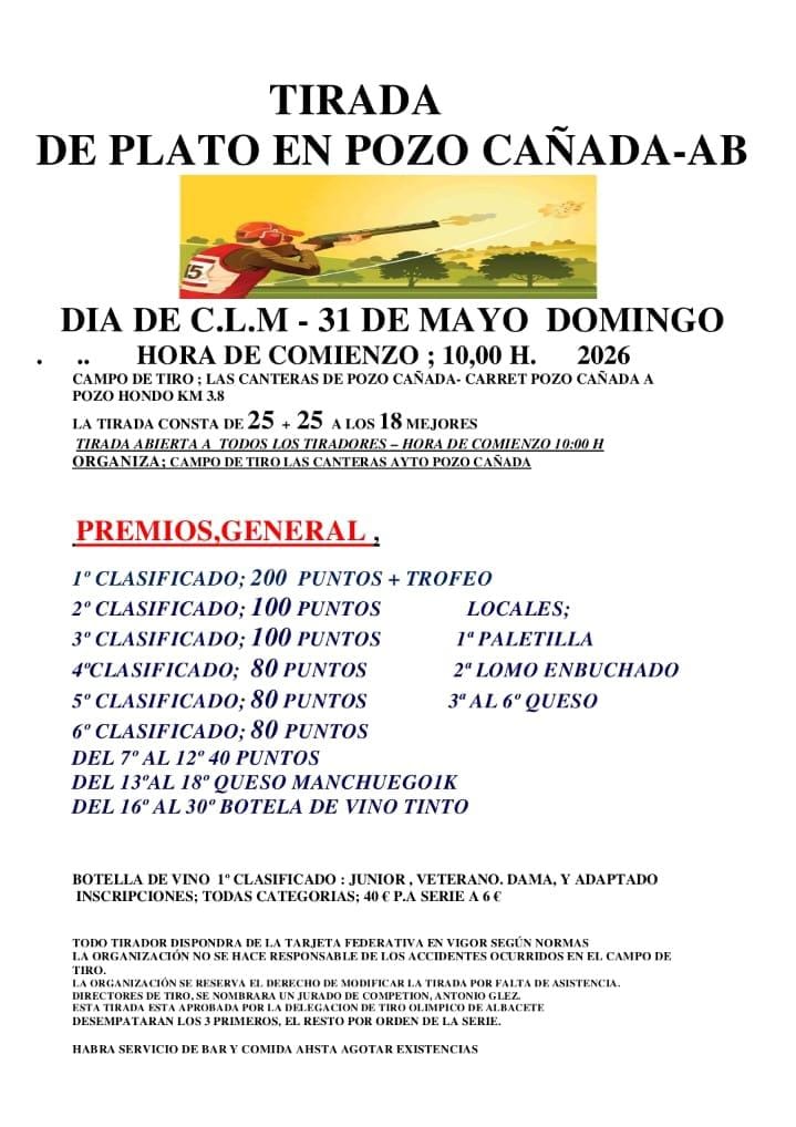 Tirada al Plato ROBOT en Pozo Cañada (Albacete).