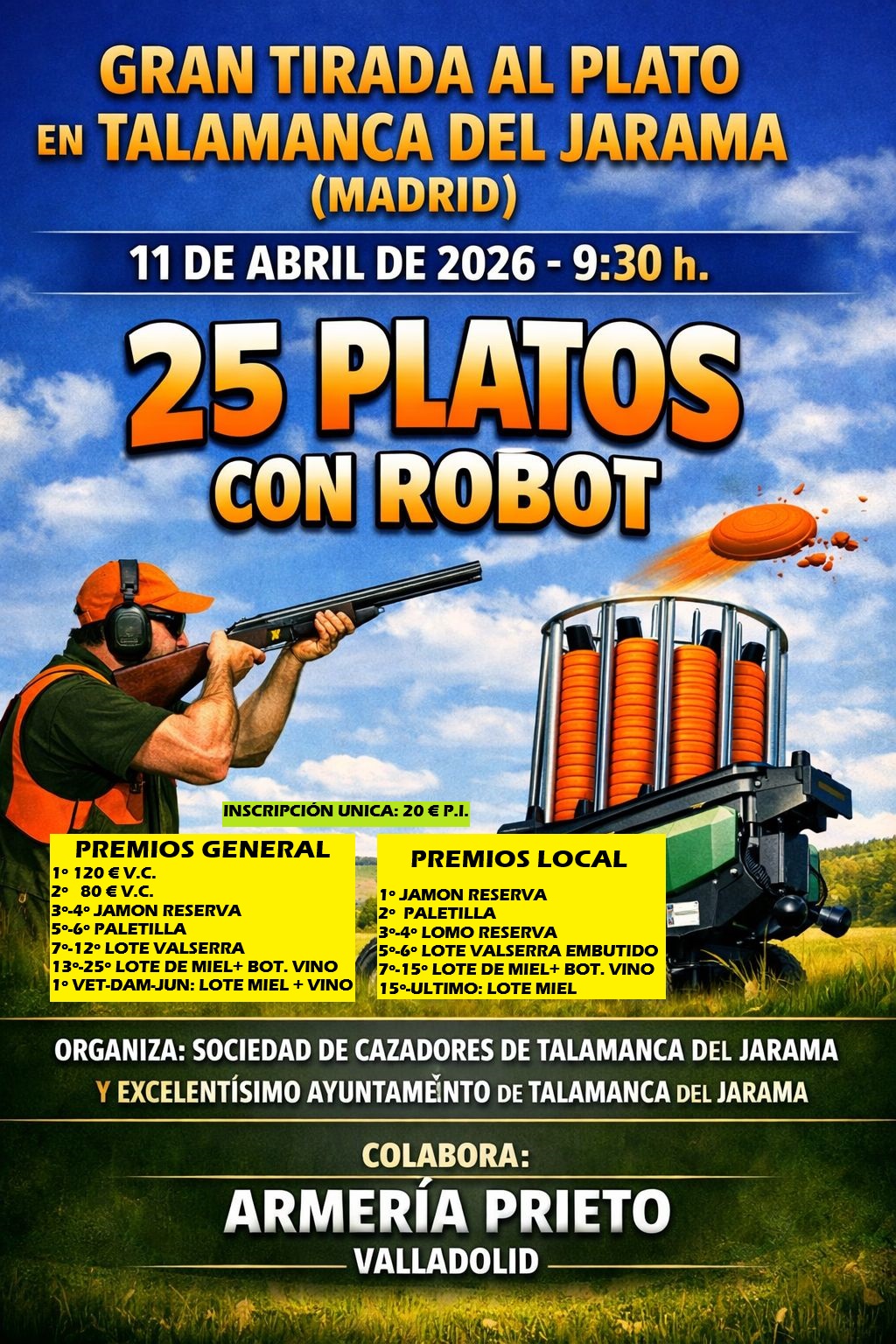Gran Tirada al Plato ROBOT en Talamanca del Jarama (Madrid).