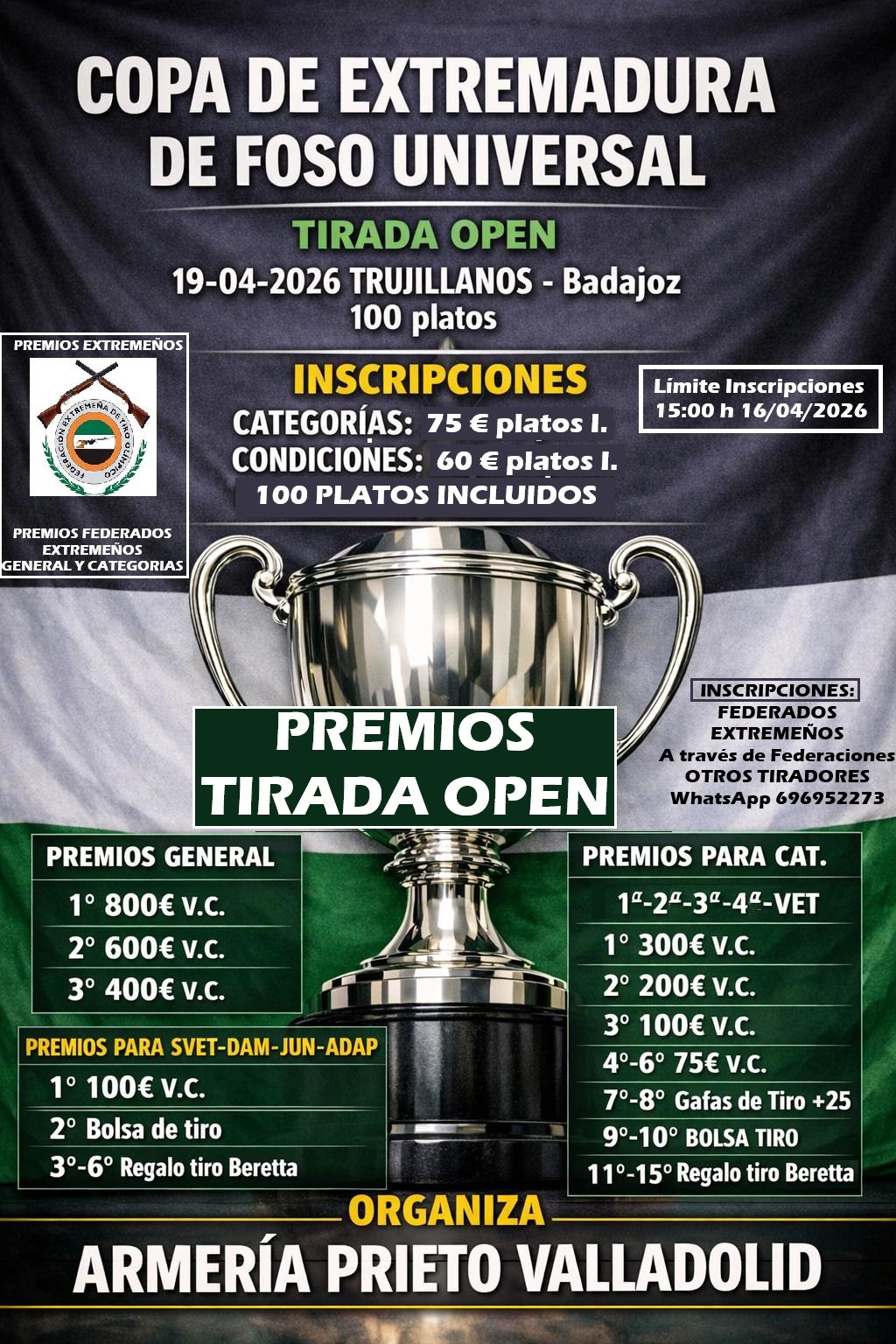 Copa de Extremadura F.U. en el Campo de Tiro El Chaparral en Trujillanos (Badajoz).
