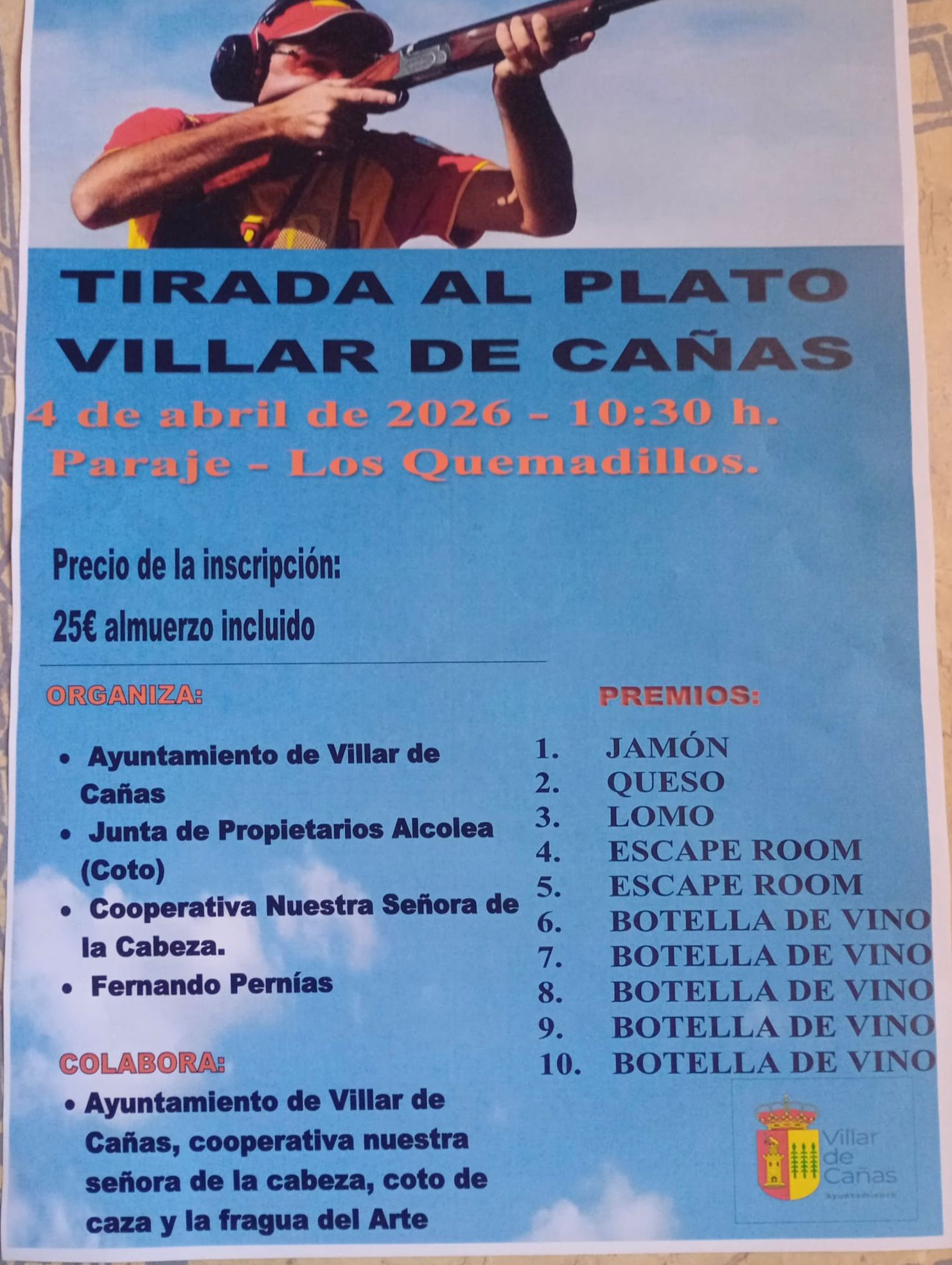 Tirada al Plato ROBOT en Villar de Cañas (Cuenca).