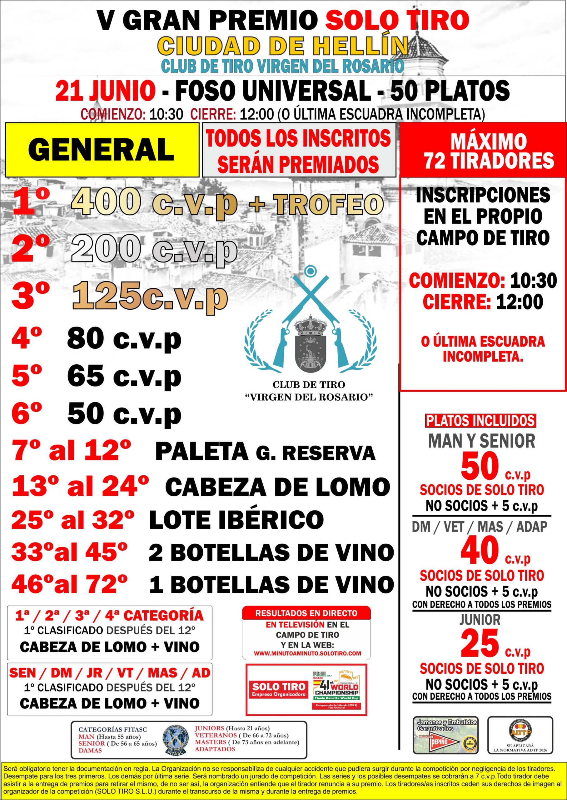 V Gran Premio SOLO TIRO Ciudad de Hellín F.U. en Hellín, Albacete.