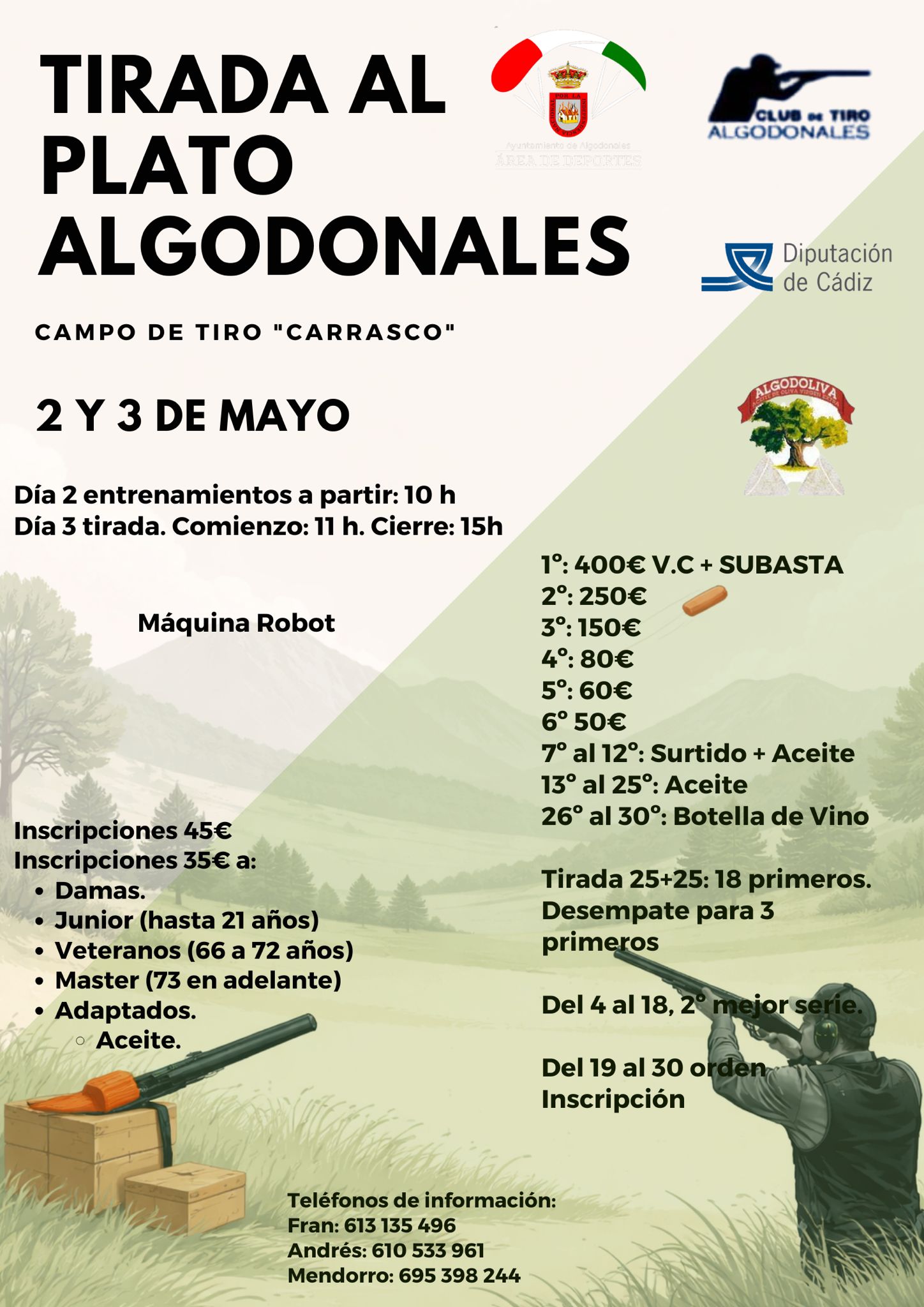 Tirada al Plato ROBOT en el Campo de Tiro «Carrasco» en Algodonales (Cádiz).