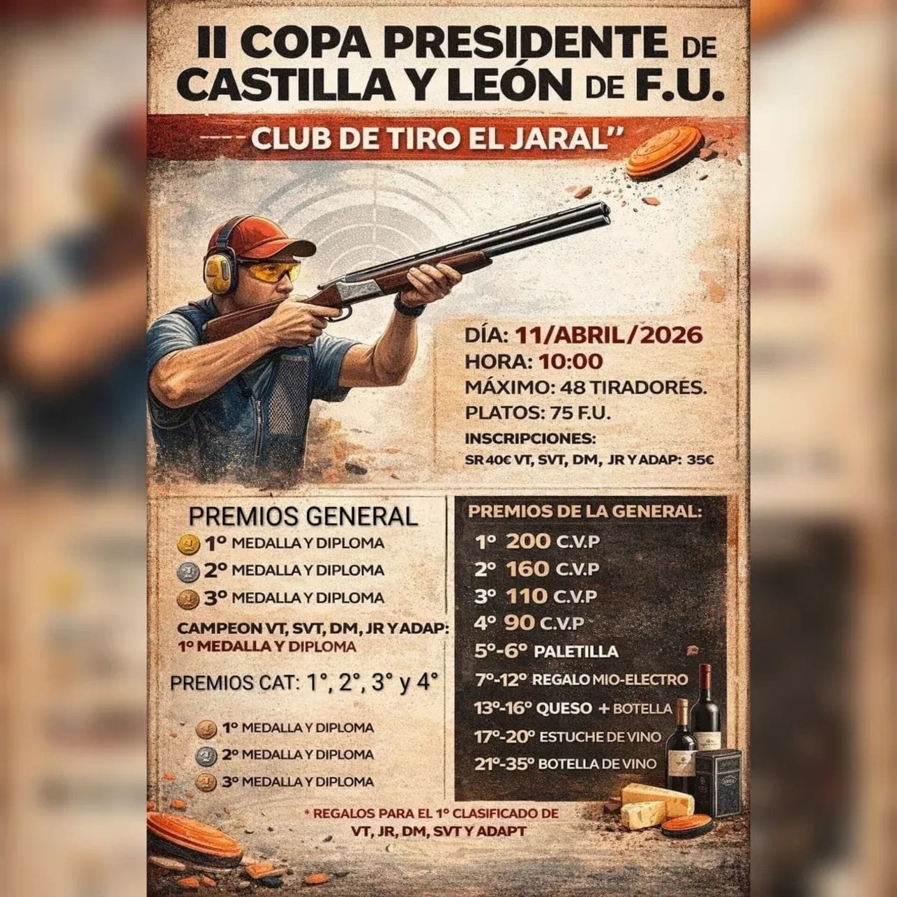 2ª Copa Presidente Castilla Y León F.U. en el Club de Tiro El Jaral en Benavente (Zamora).