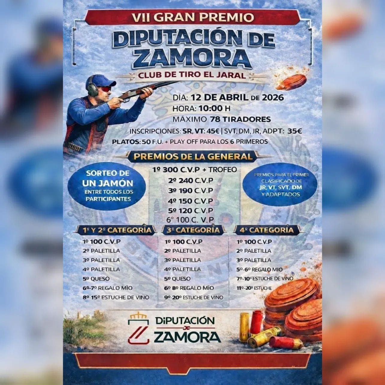 7º Gran Premio Diputación de Zamora F.U. en el Club de Tiro El Jaral en Benavente (Zamora).