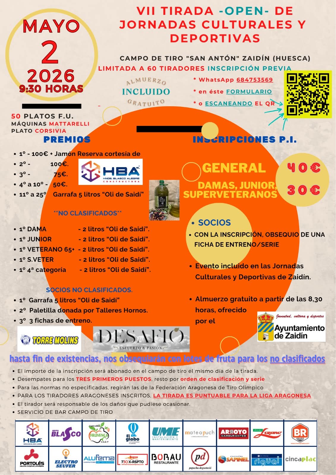 VII Tirada Open F.U. en el Campo de Tiro «San Antón» en Zaidín (Huesca).