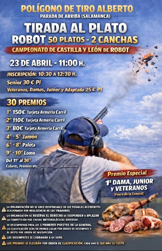 Campeonato de Castilla y León de ROBOT en Polígono de Tiro Alberto en Parada de Arriba (Salamanca).