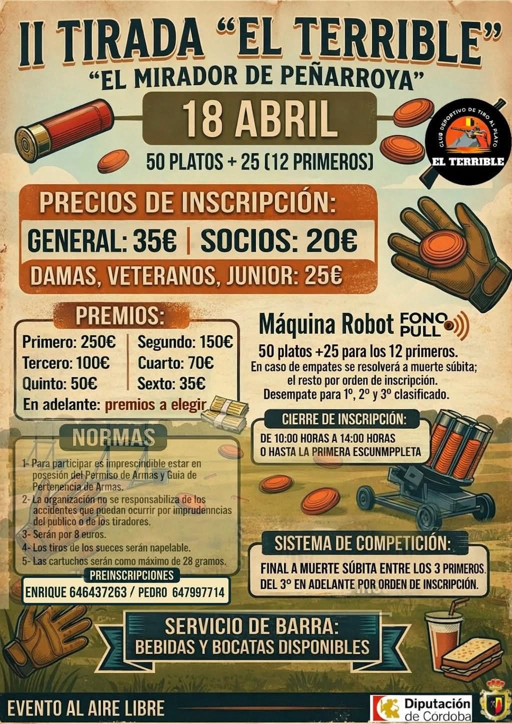 II Tirada ROBOT «El Terrible» en Peñarroya (Córdoba).