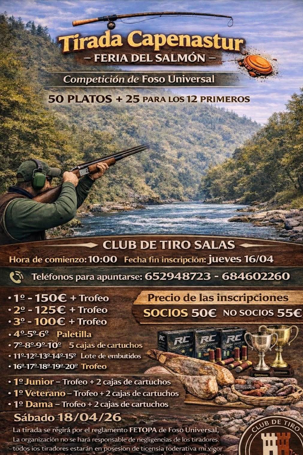 Tirada Capenastur F.U. en el Club de Tiro de Salas (Asturias).