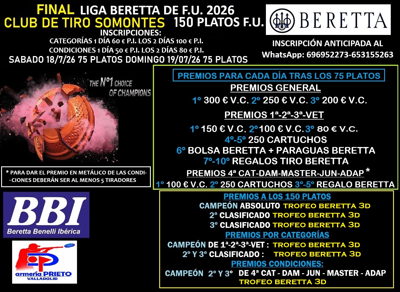 Final Liga Beretta F.U. en el Campo de Tiro Somontes (Madrid).