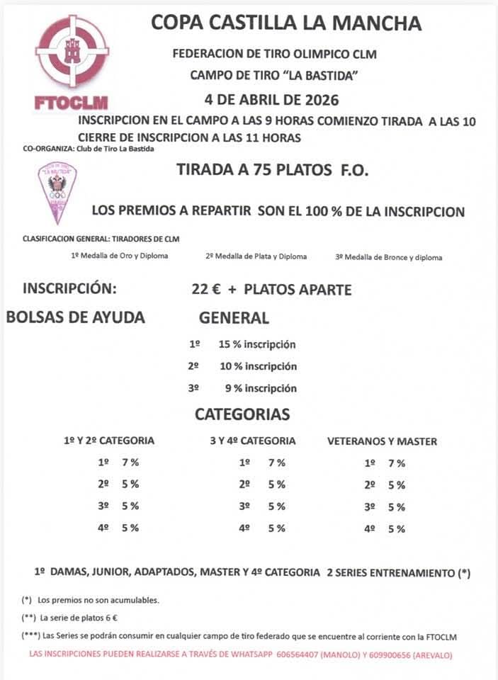 Copa Castilla la Mancha F.O. en el Campo de Tiro La Bastida (Toledo).
