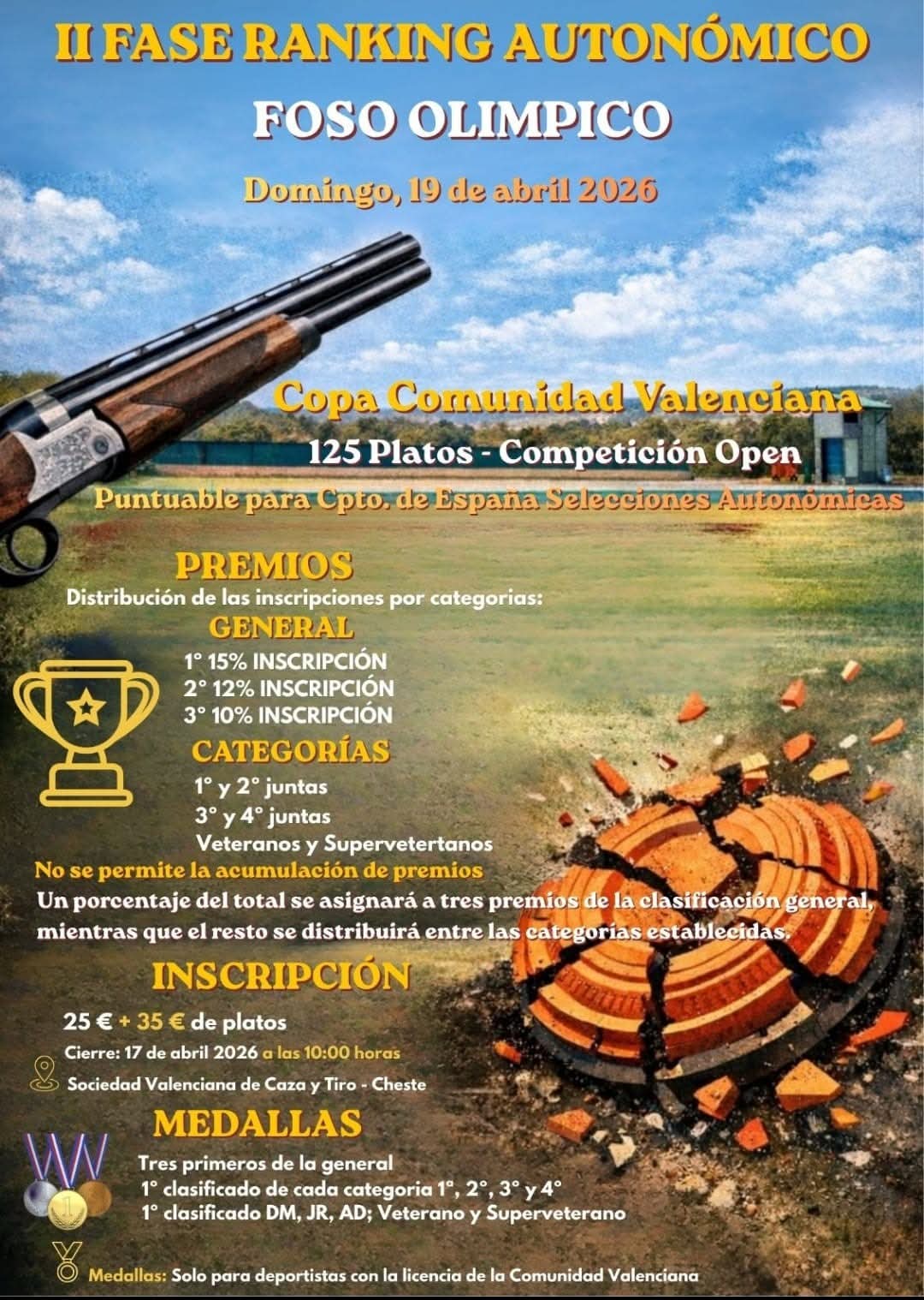 II Fase Ranking Autonómico F.O. en La Sociedad de Caza y Tiro en Cheste (Valencia).