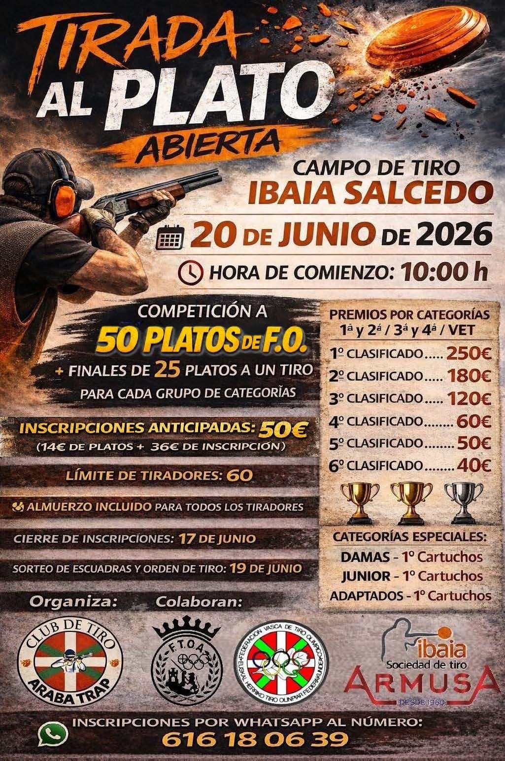 Tirada al Plato F.O. en el Campo de Tiro Ibaia Salcedo (Álava).