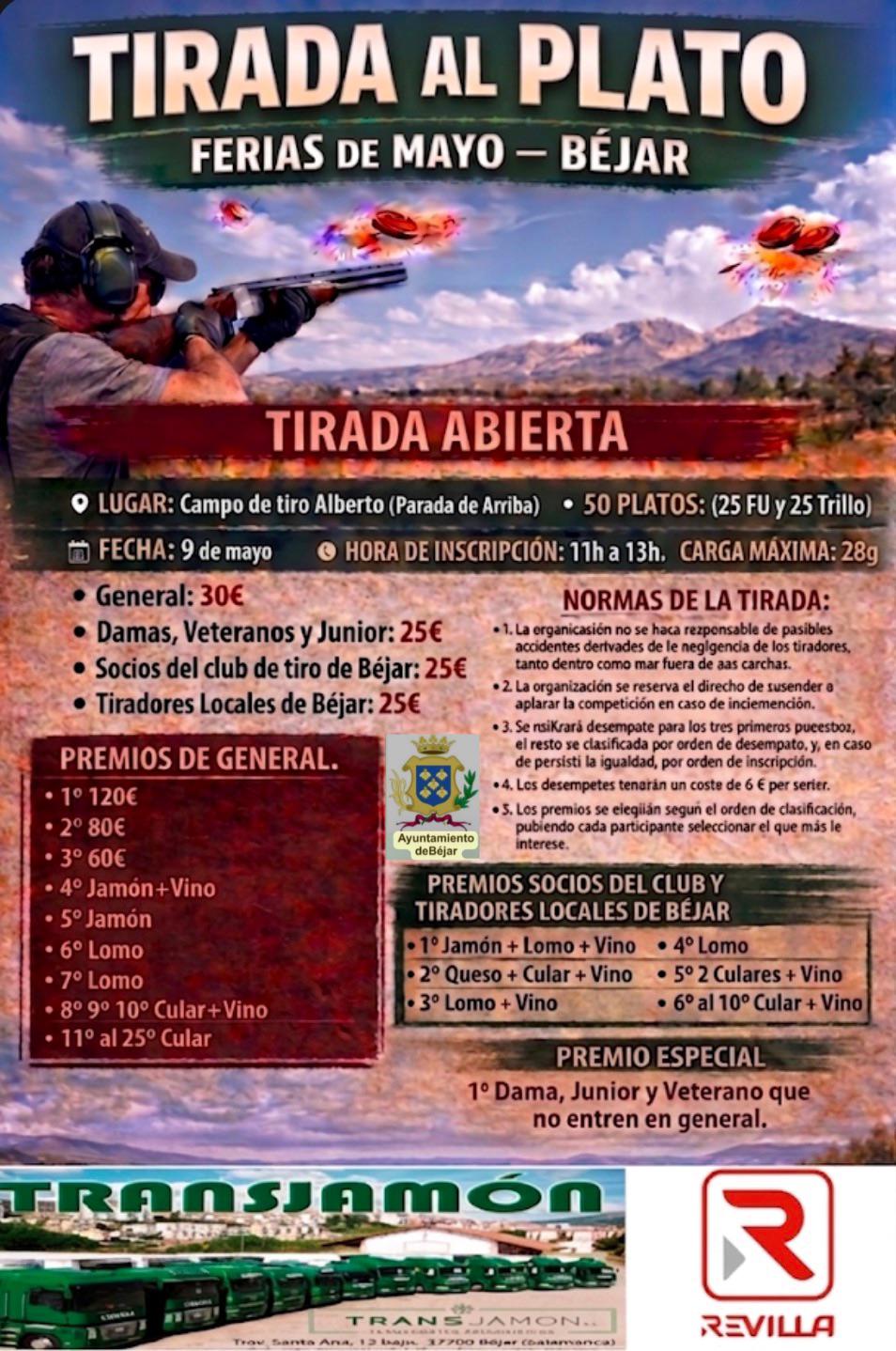 Tirada al Plato Ferias de Mayo Bejar F.U. + ROBOT en el Poligono de Tiro Alberto en Parada de Arriba (Salamanca).