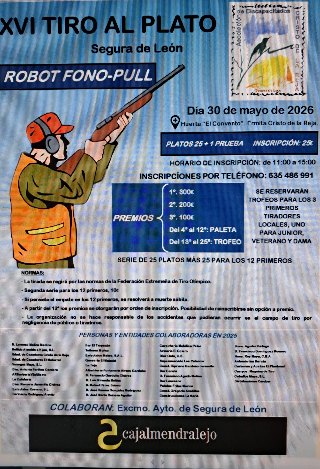 XVI Tirada al Plato ROBOT en Segura de León (Badajoz).