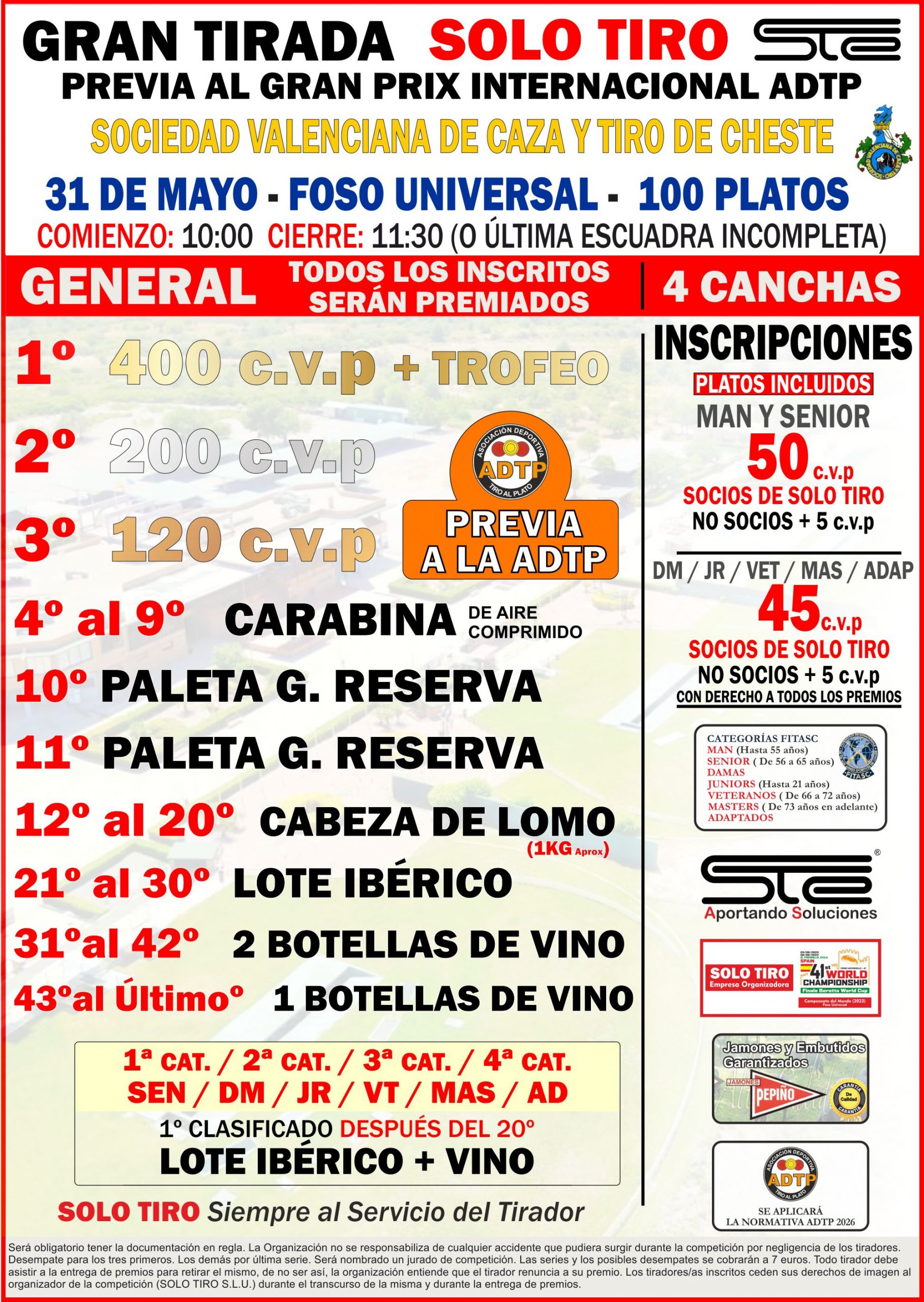Gran Tirada SOLO TIRO Previa al G.P.I. ADTP F.U. en Cheste, Valencia.