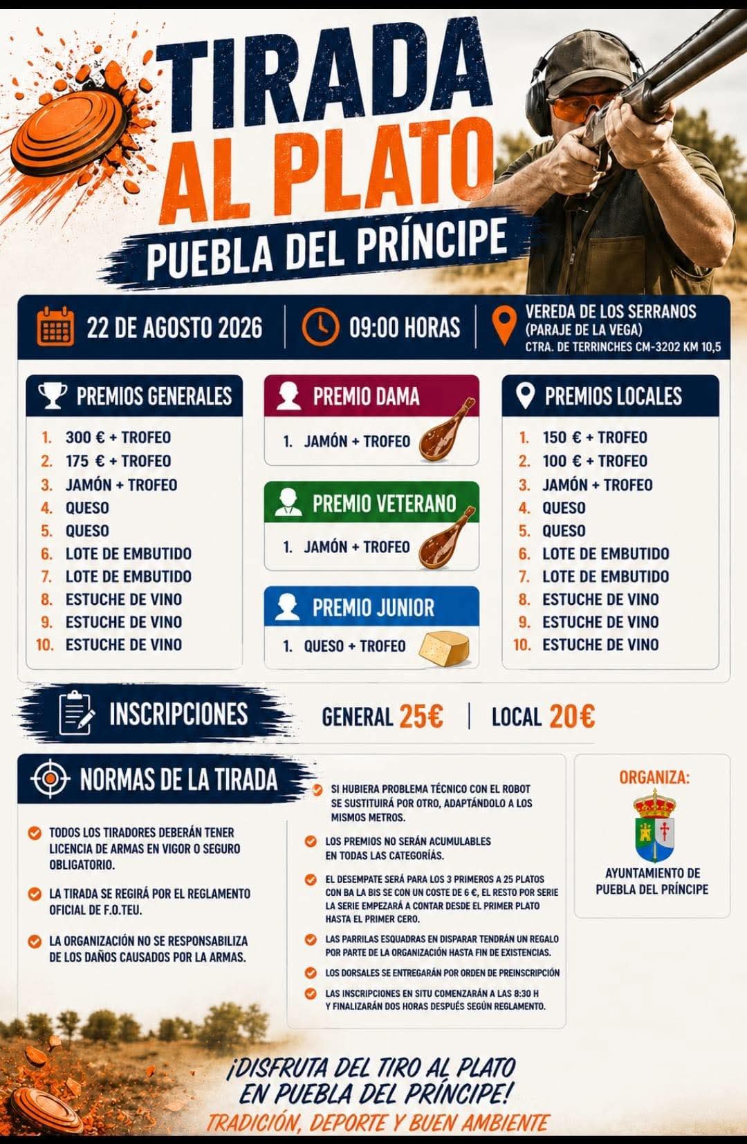 Tirada al Plato ROBOT en Puebla del Principe (Ciudad Real).