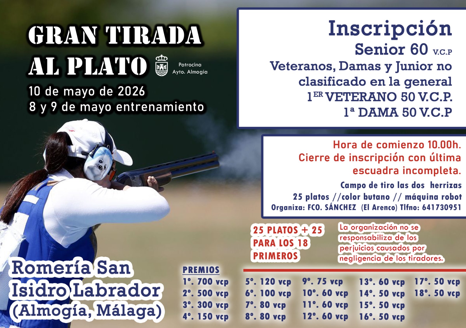 Gran Tirada al Plato ROBOT en Almogía (Málaga)