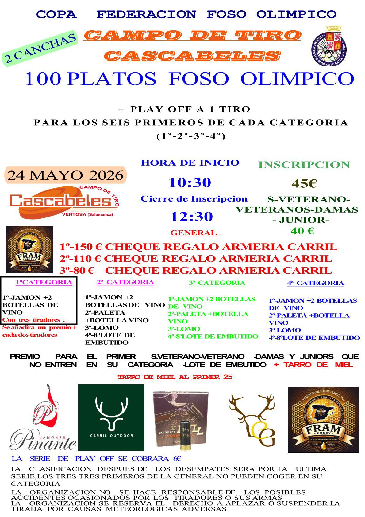 Copa Federación F.O. en el Campo de Tiro Cascabeles en Ventosa del Rio Almar (Salamanca).