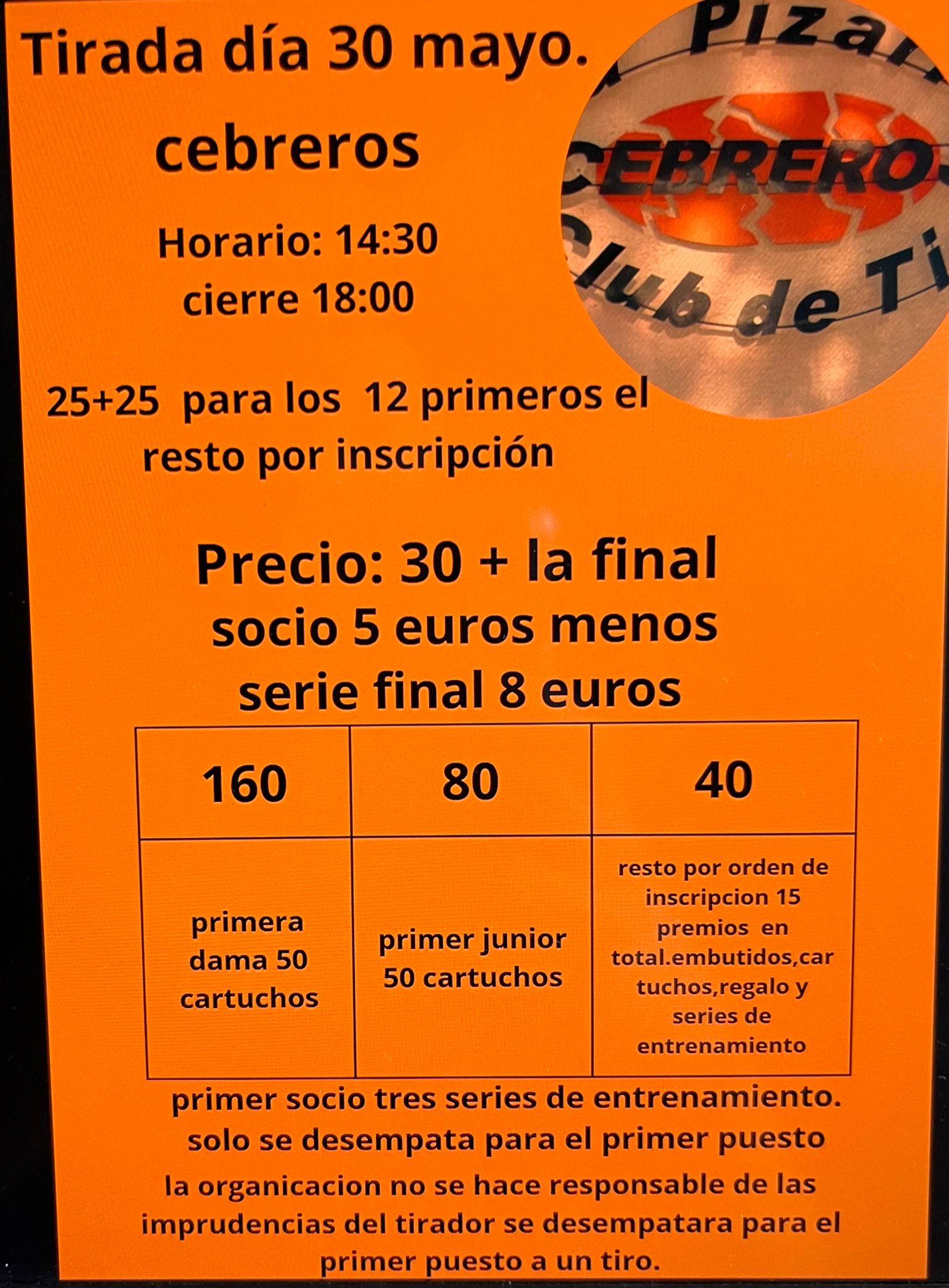 Tirada al Plato F.U. en el Club de Tiro La Pizarra en Cebreros (Ávila).