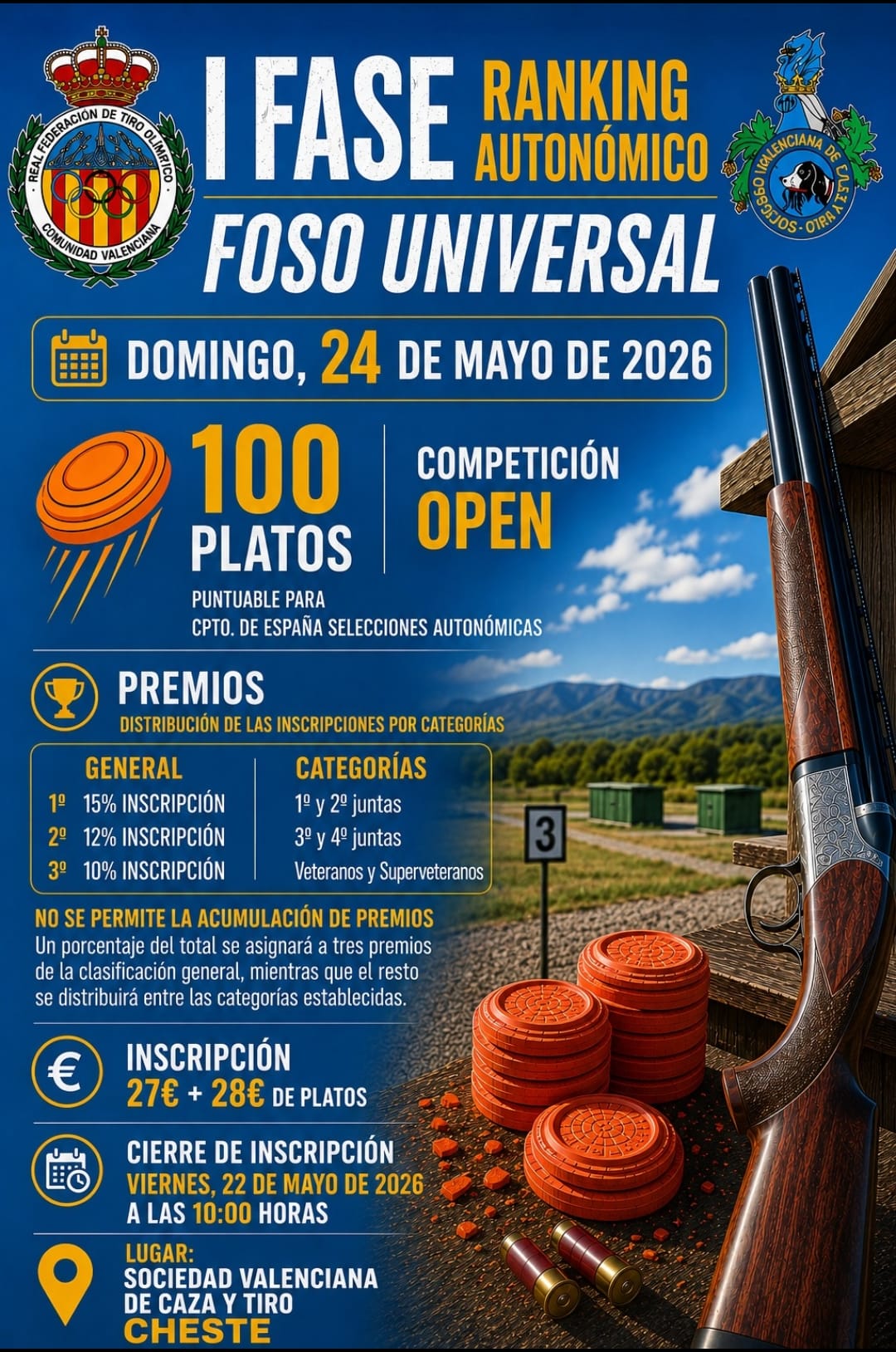I Fase Ranking Autonómico F.U. en La Sociedad Valenciana de Caza y Tiro en Cheste (Valencia).