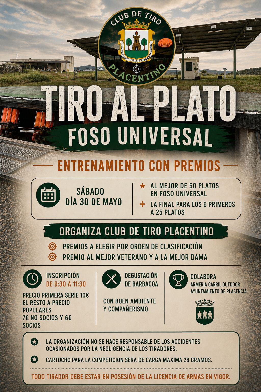 Entrenamientos con Premios F.U. en el Campo de Tiro de Plasencia (Cáceres).
