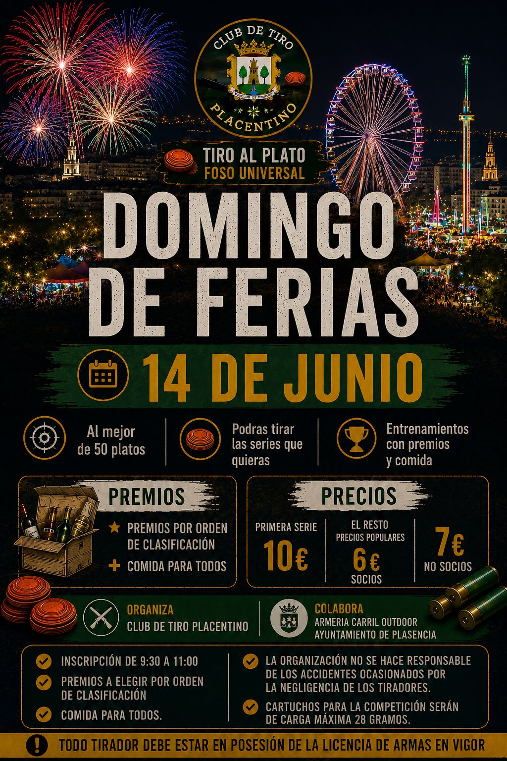 Tirada de Ferias F.U. en el Campo de Tiro de Plasencia (Cáceres).