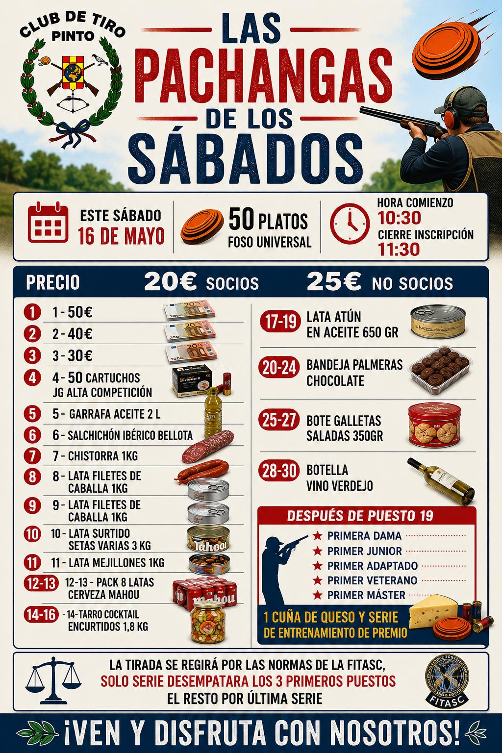 Las Pachangas de Los Sábados F.U. en el Club de Tiro Pinto (Madrid).
