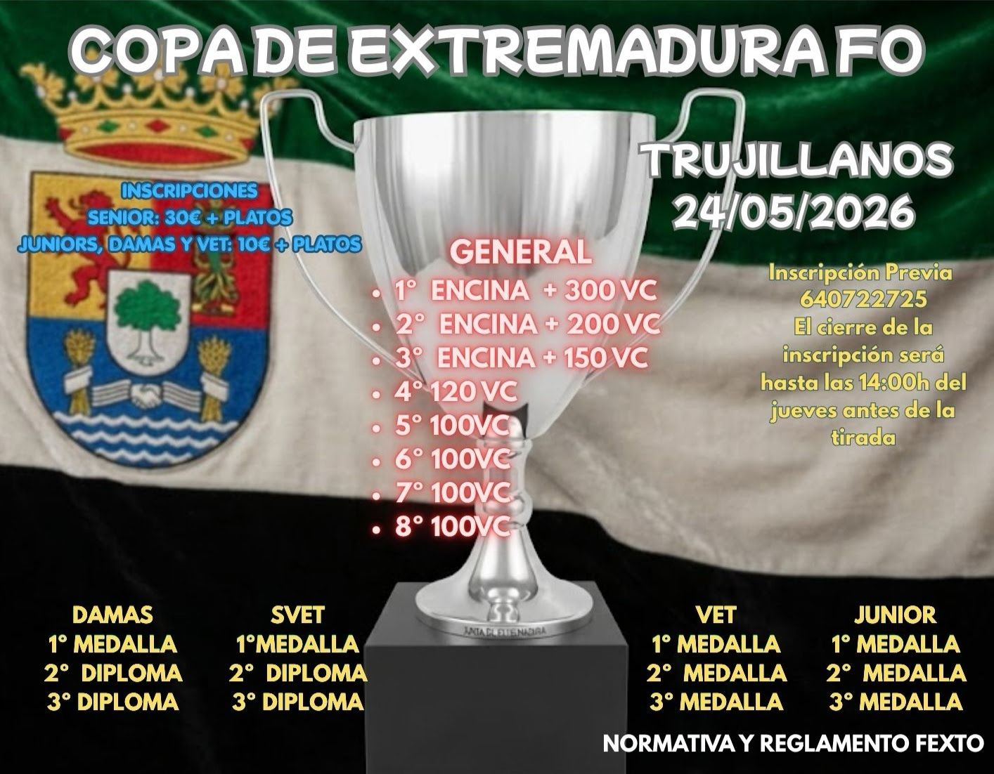 Copa Extremadura F.O. en el Campo de Tiro El Chaparral en Trujillanos (Badajoz).