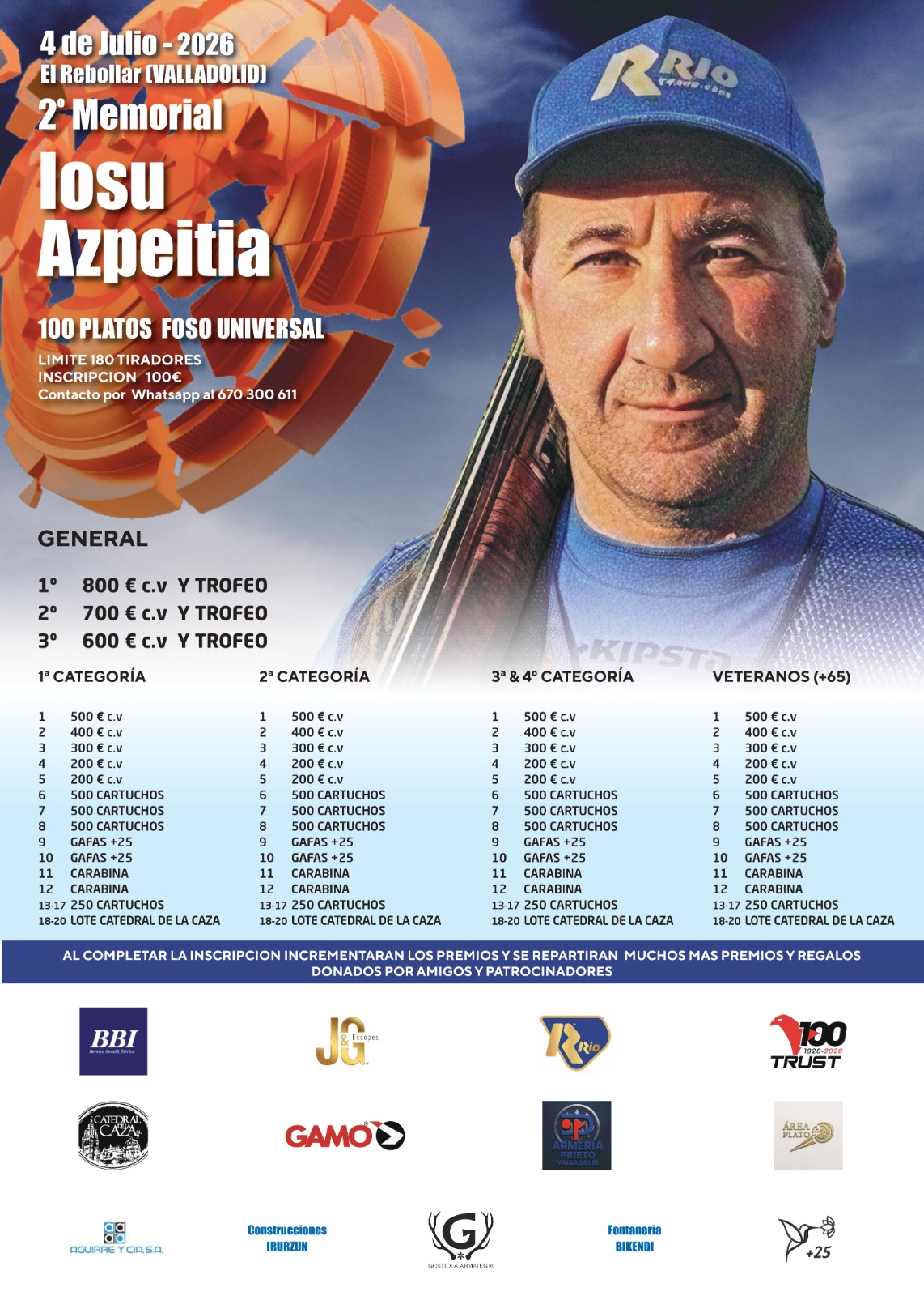 2º Memorial Iosu Azpeitia F.U. en el Campo de Tiro El Rebollar (Valladolid).