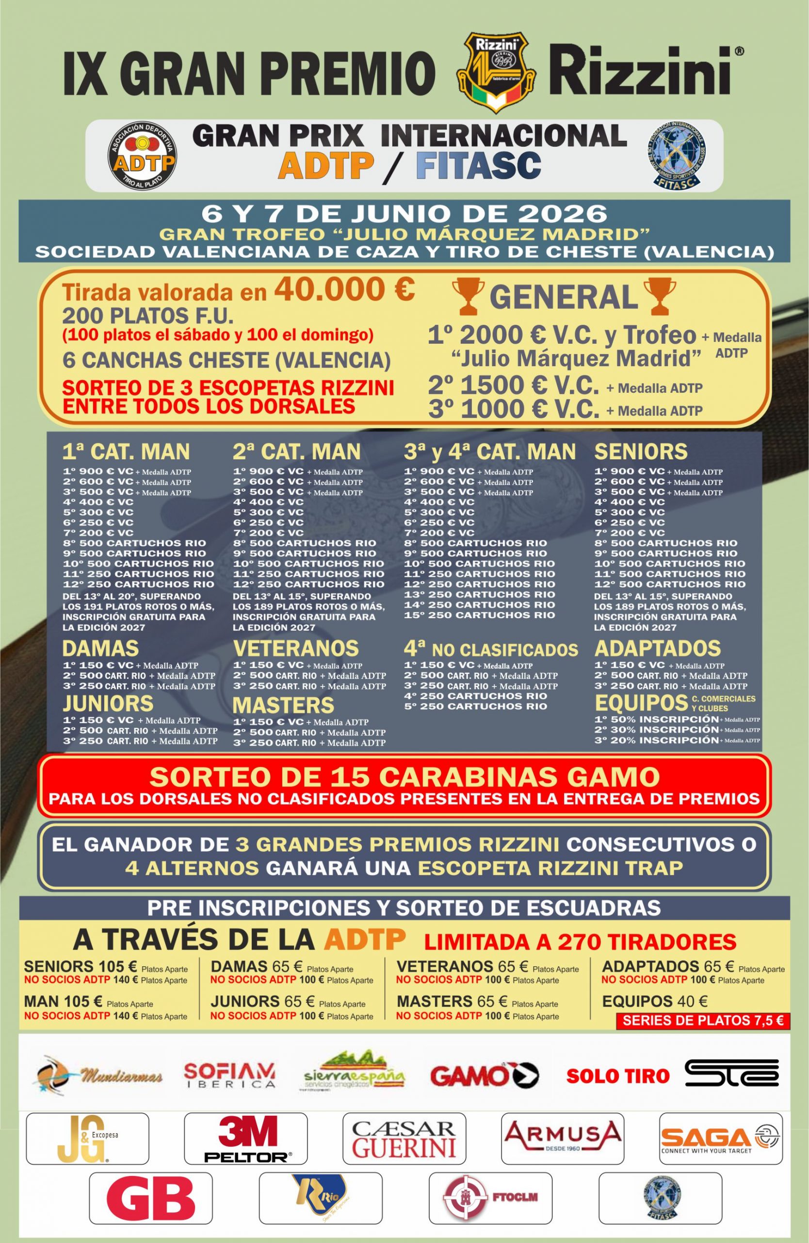 Gran Prix Internacional ADTP / FITASC – IX Gran Premio Rizzini F.U. en Cheste.
