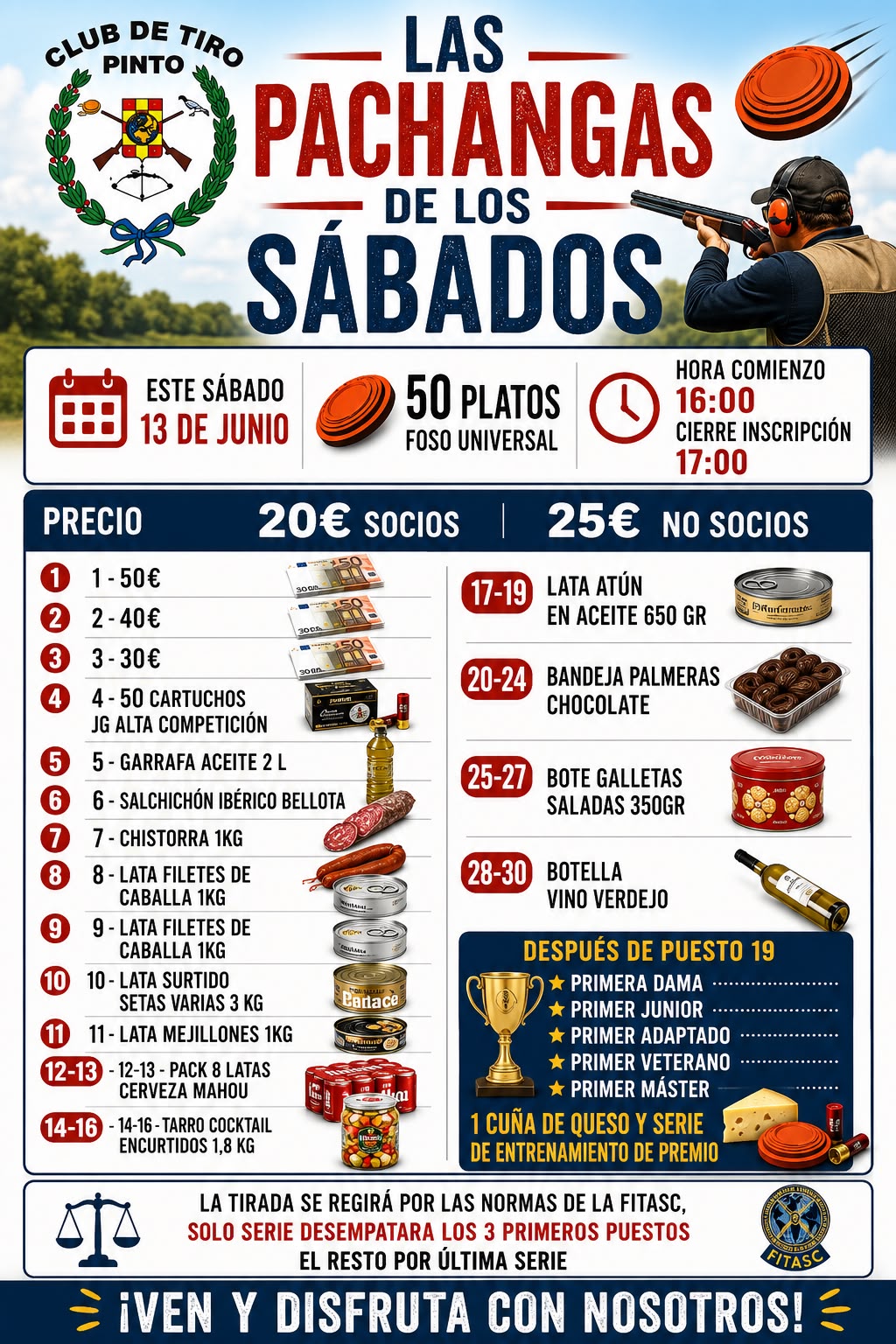 Las Pachangas de los Sábados F.U. en el Club de Tiro Pinto (Madrid).